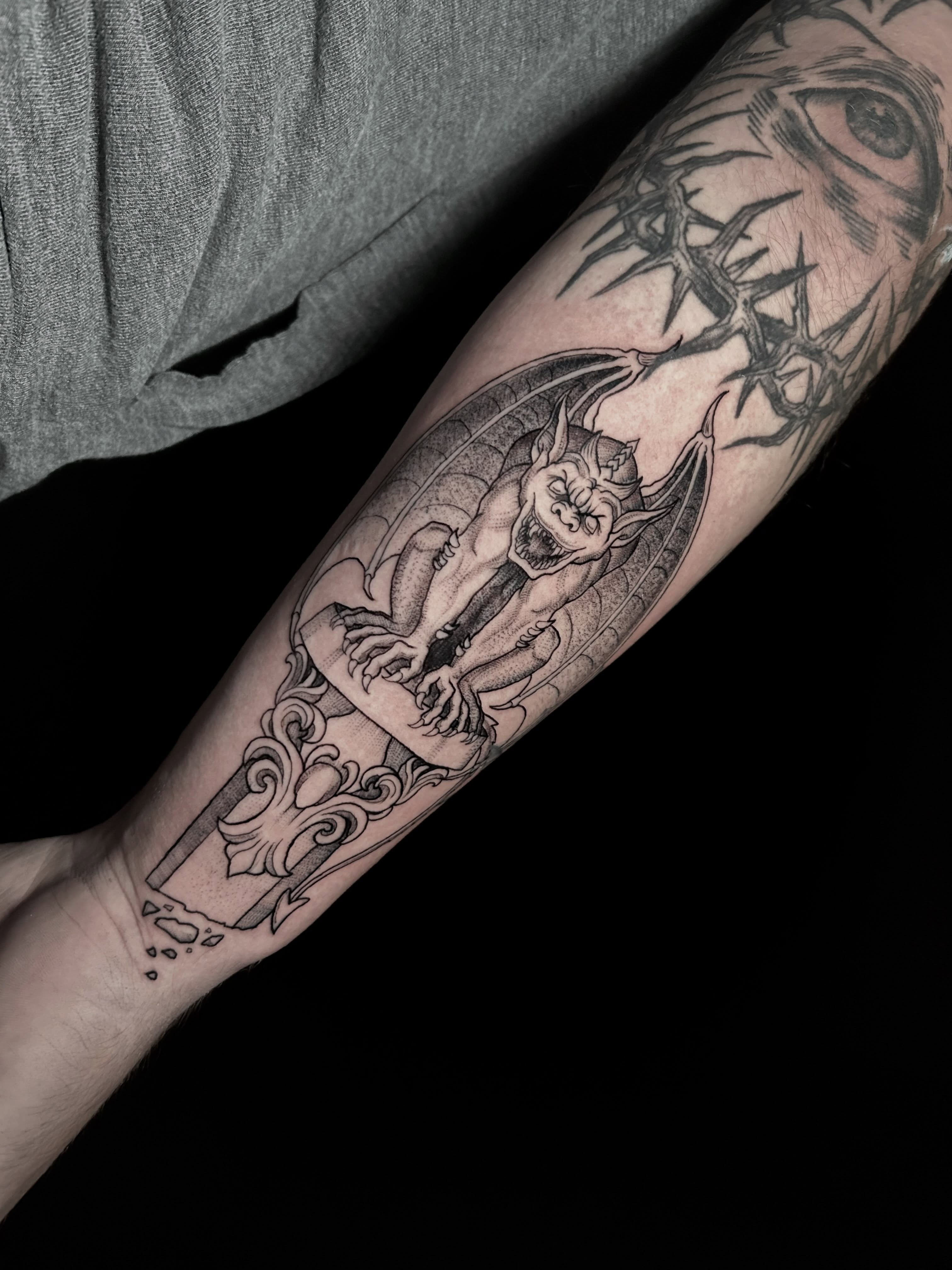 Tattoo by @ashleemshar — black_and_grey