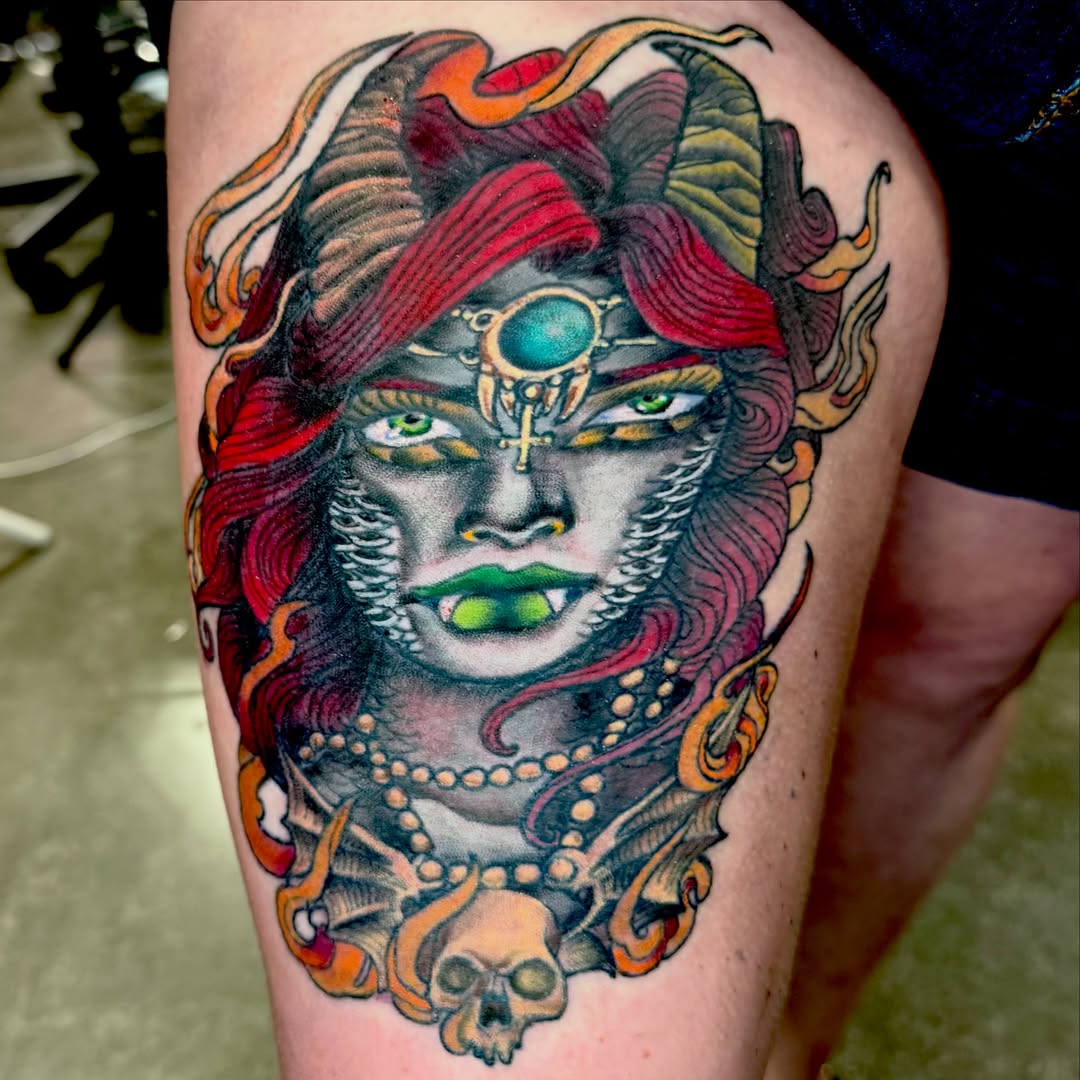 Tattoo by @drmcfrankenstein β neo_traditional, realism