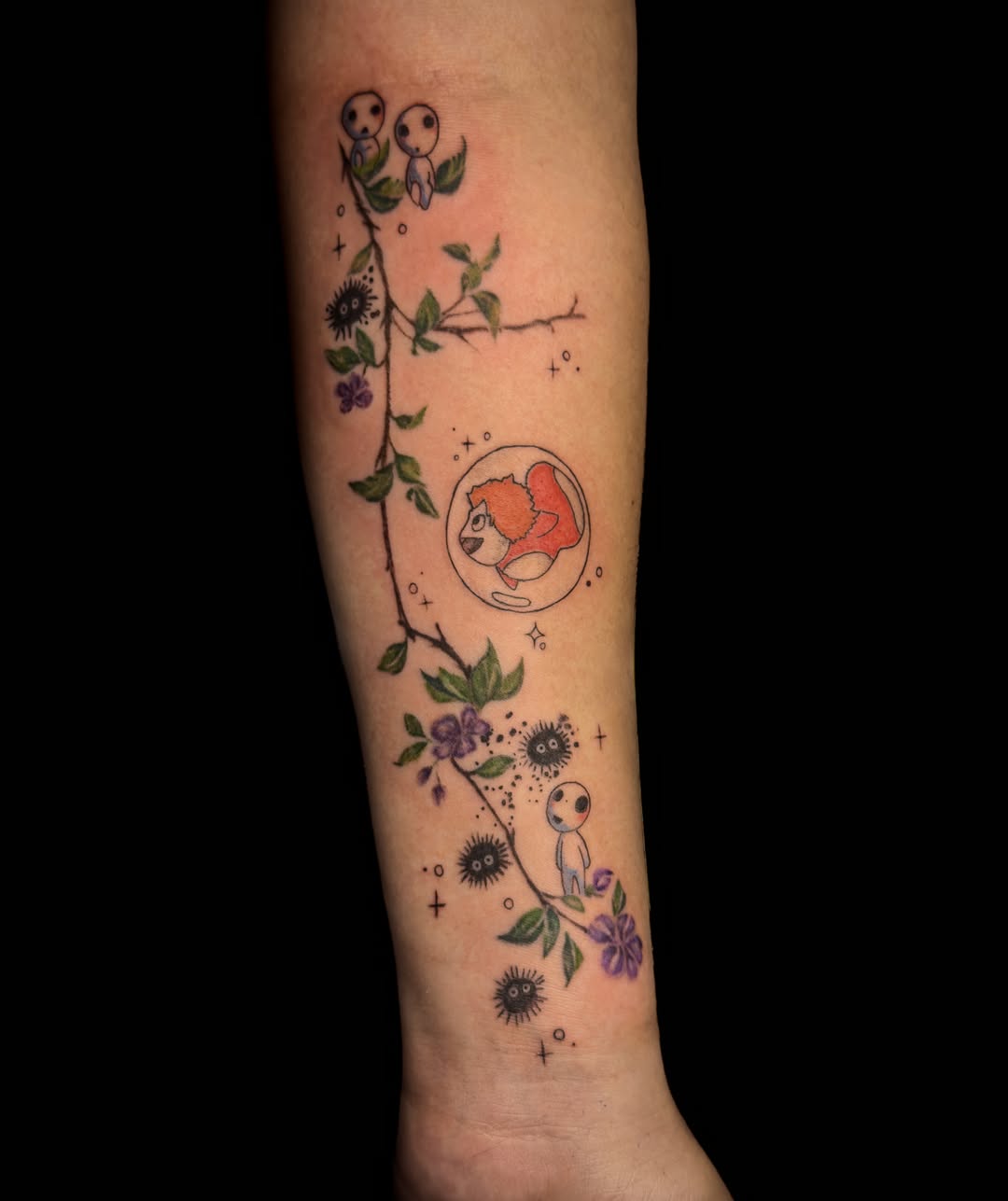 Tattoo by @saigeartwork — dotwork, anime
