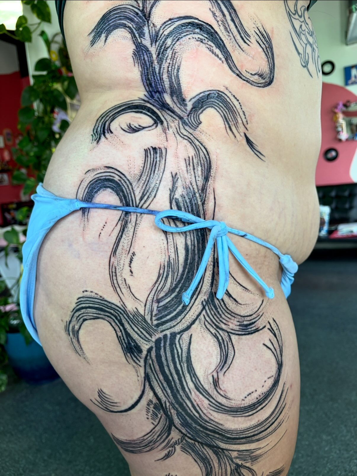 Tattoo by @inkedcherub — black_and_grey