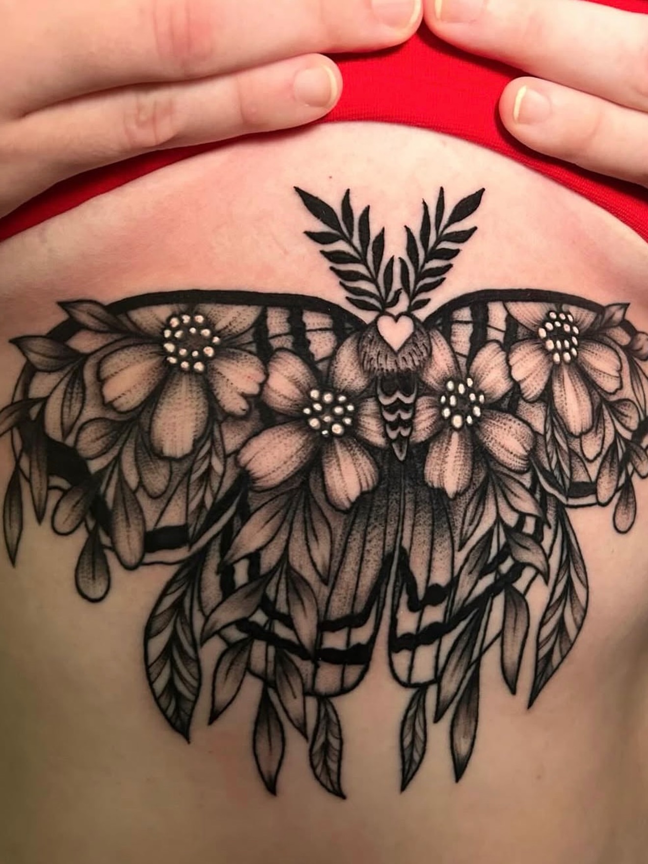 Tattoo by @kirstenlouise_tattoos — black_and_grey, dotwork