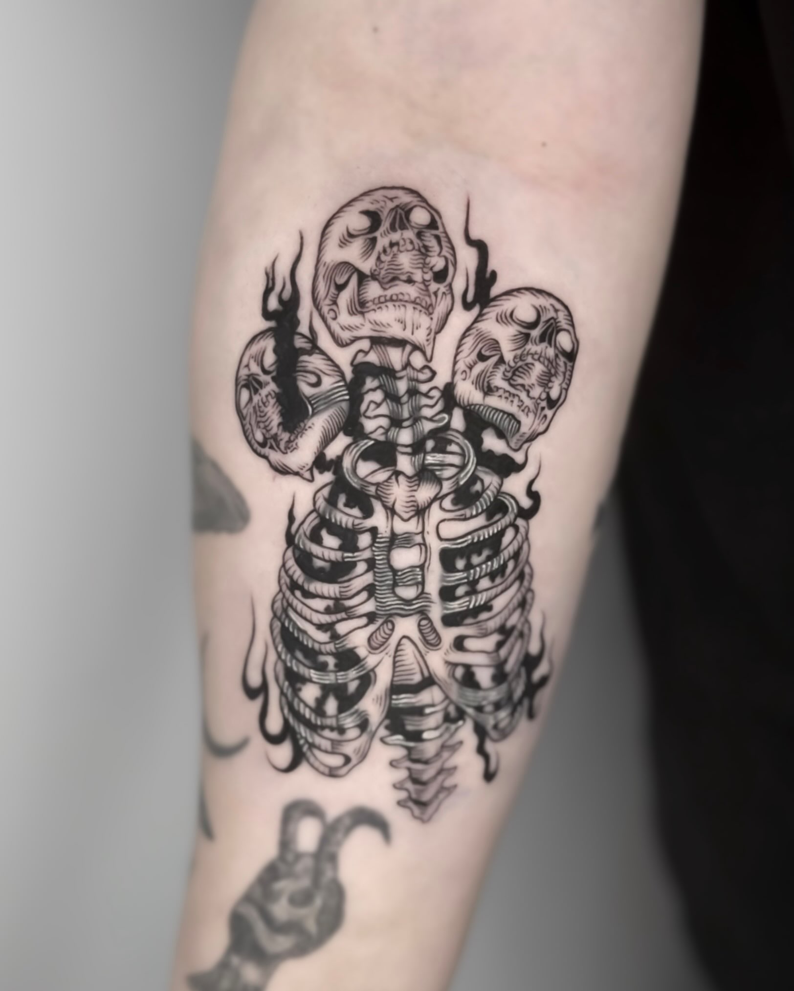 Tattoo by @mimo_tattooist__ — black_and_grey