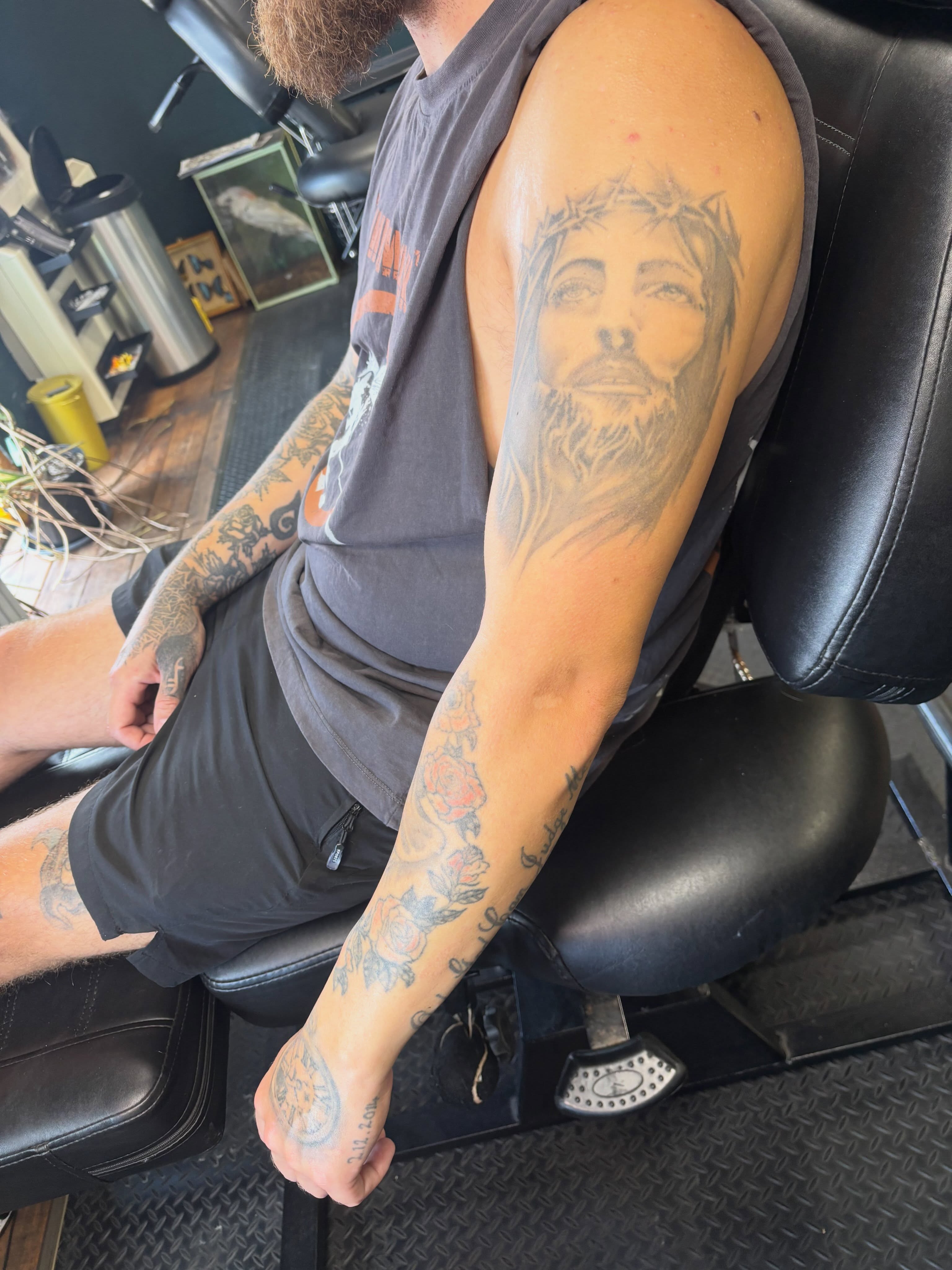 Tattoo by @lucyhtattoo — black_and_grey