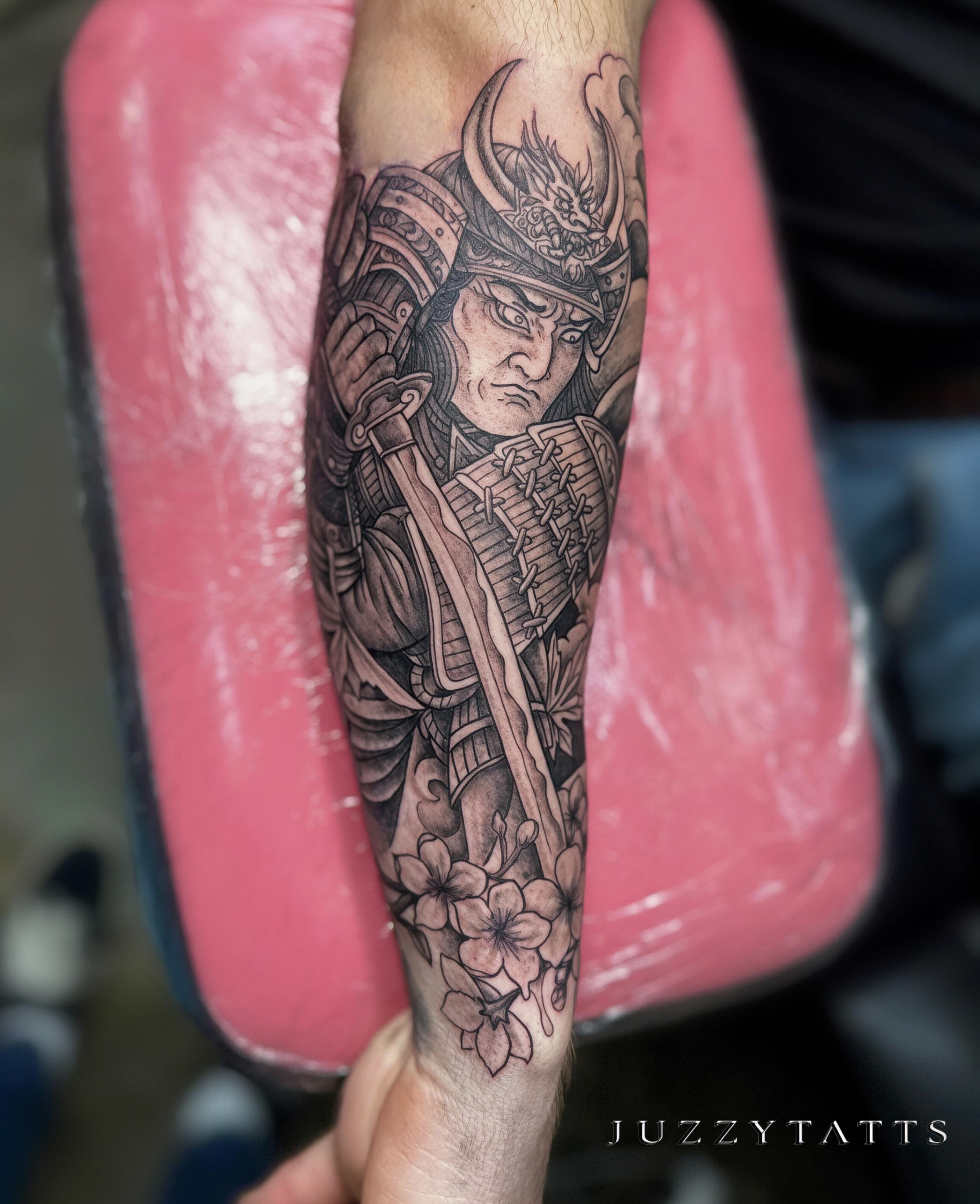 Tattoo by @juzzytatts — black_and_grey, realism