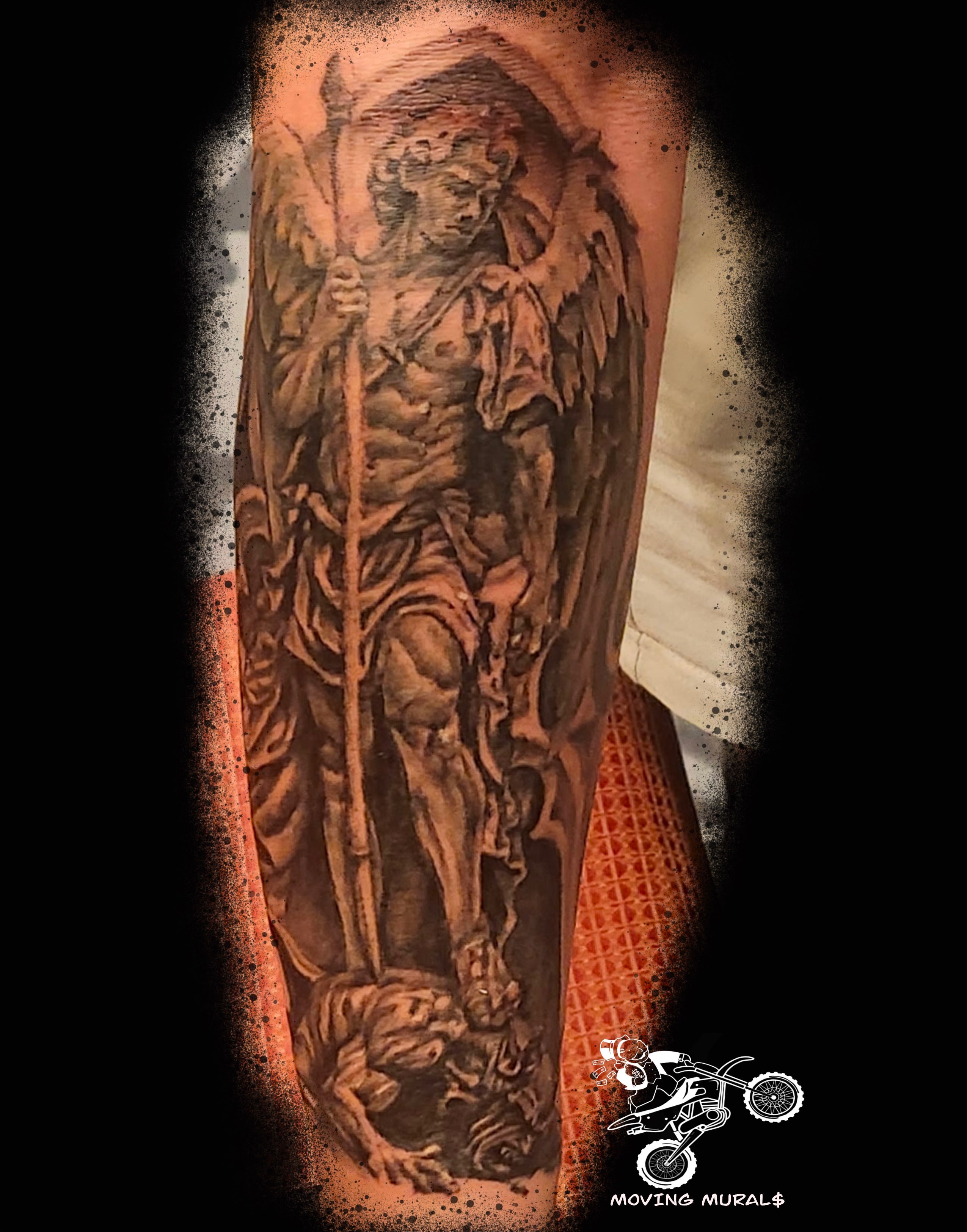 Tattoo by @moving_muralsart — black_and_grey, realism