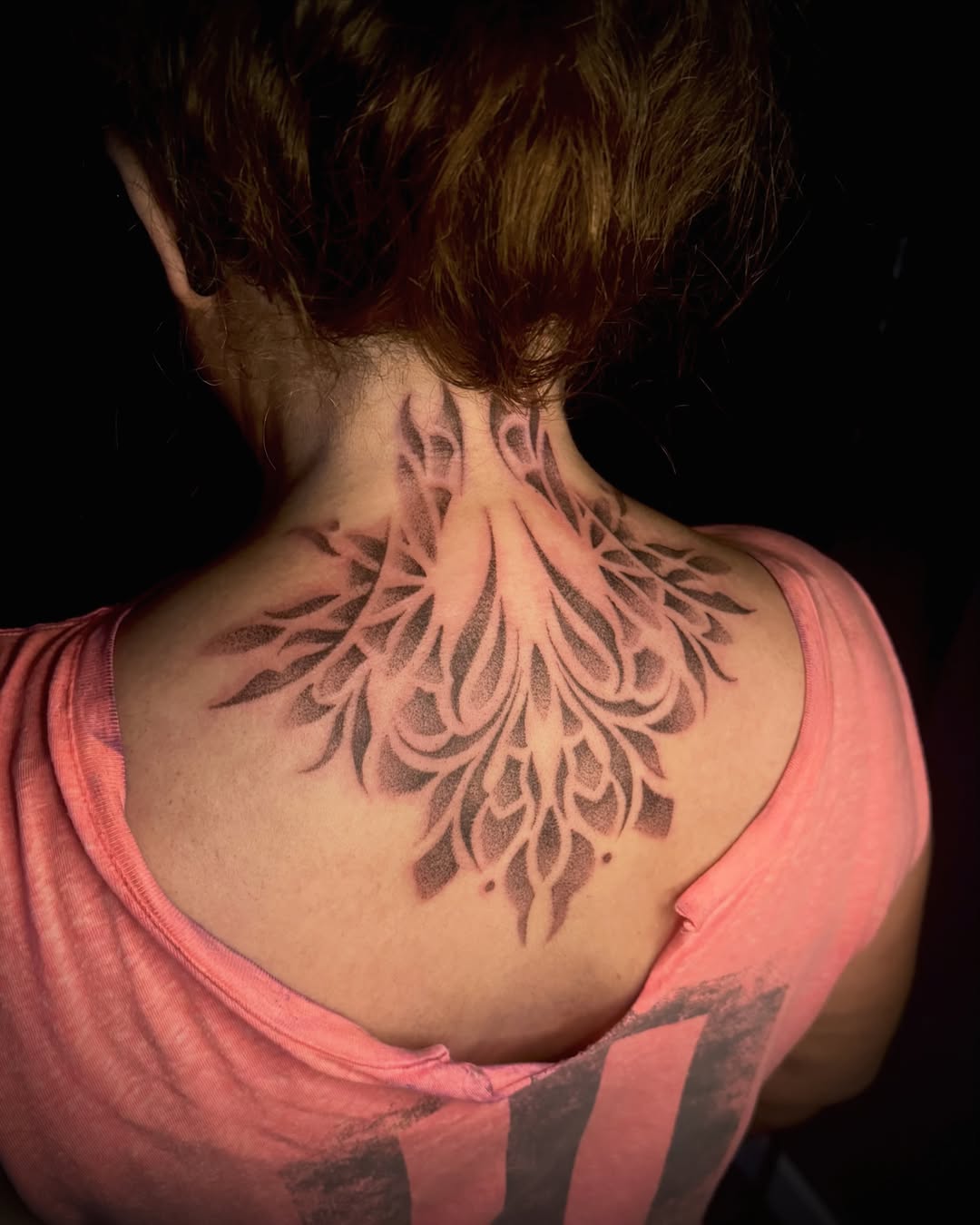 Floral pattern black and grey tattoo by IX