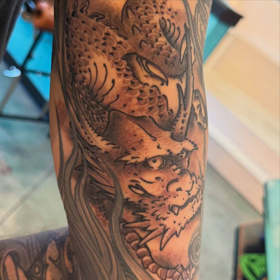 Tattoo by @jimmy_the_saintt — black_and_grey, realism