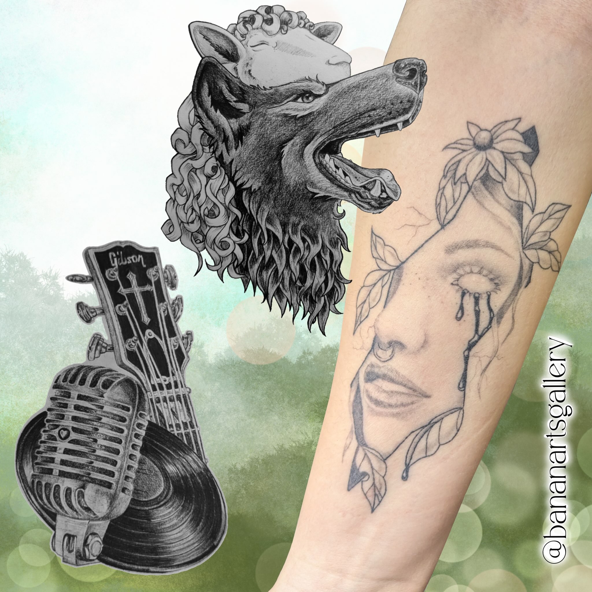 Wolf head realism tattoo on the forearm by Hannah Hayes, Livonia, Michigan