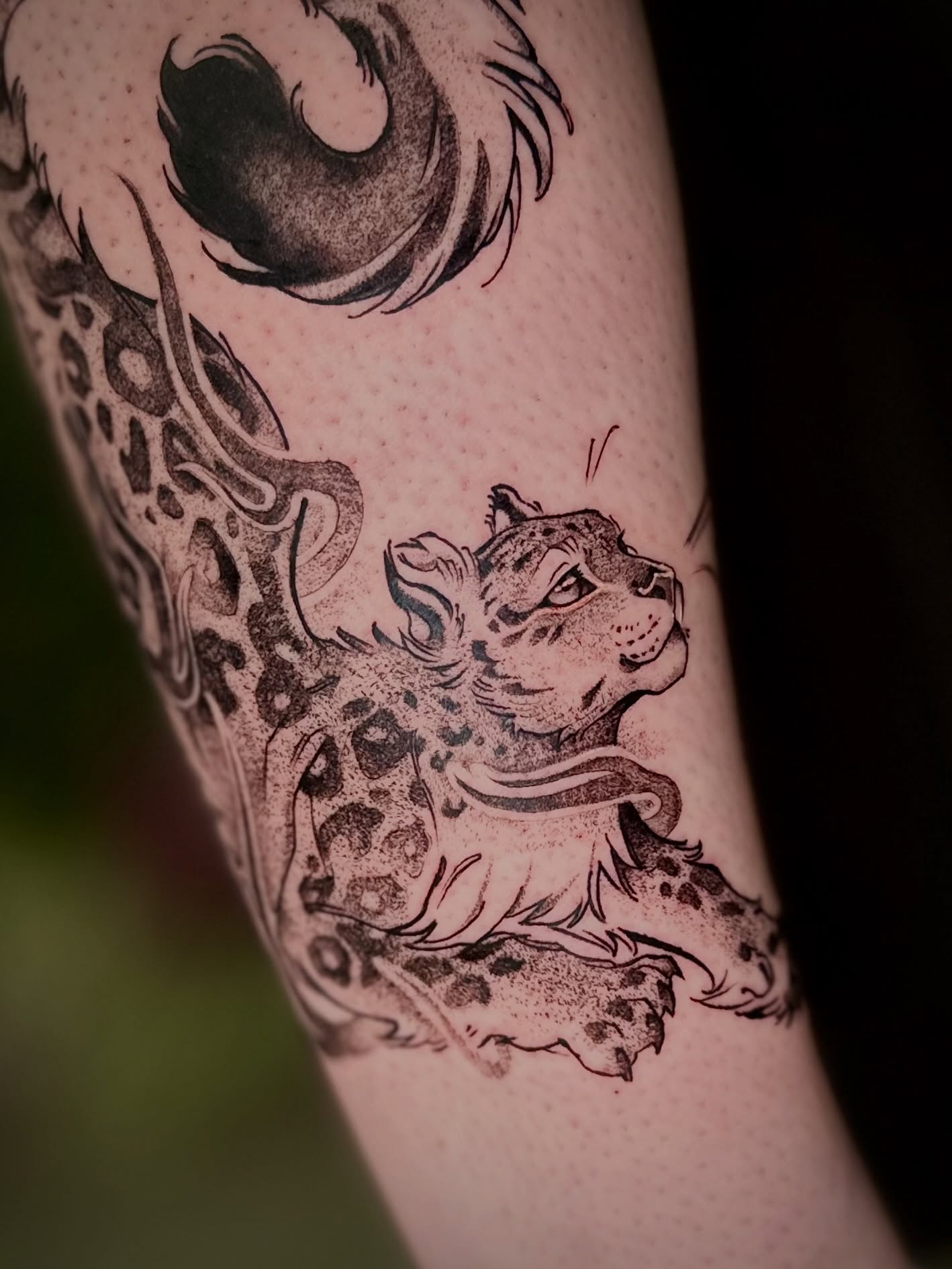 Tattoo by @moggy_tattoo โ dotwork, black_and_grey