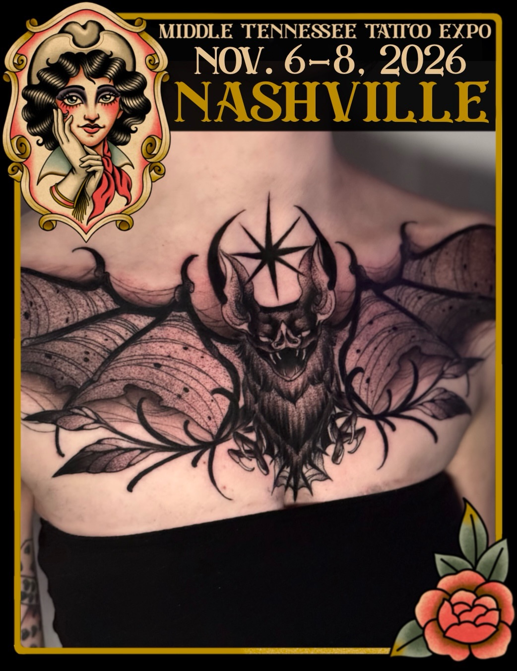 Tattoo by @middletntattooexpo — american_traditional, blackwork