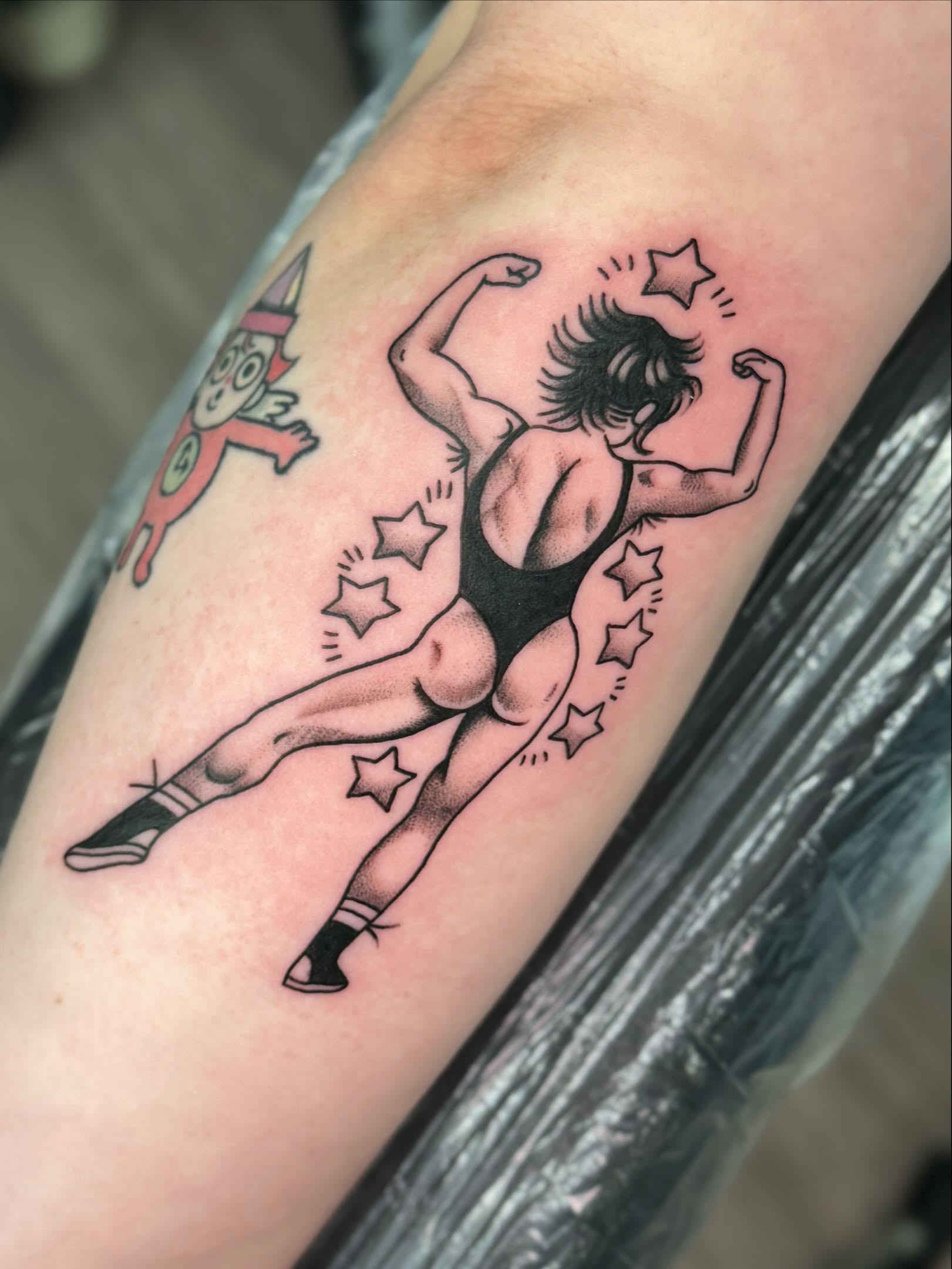 Tattoo by @tina_b_draws — black_and_grey
