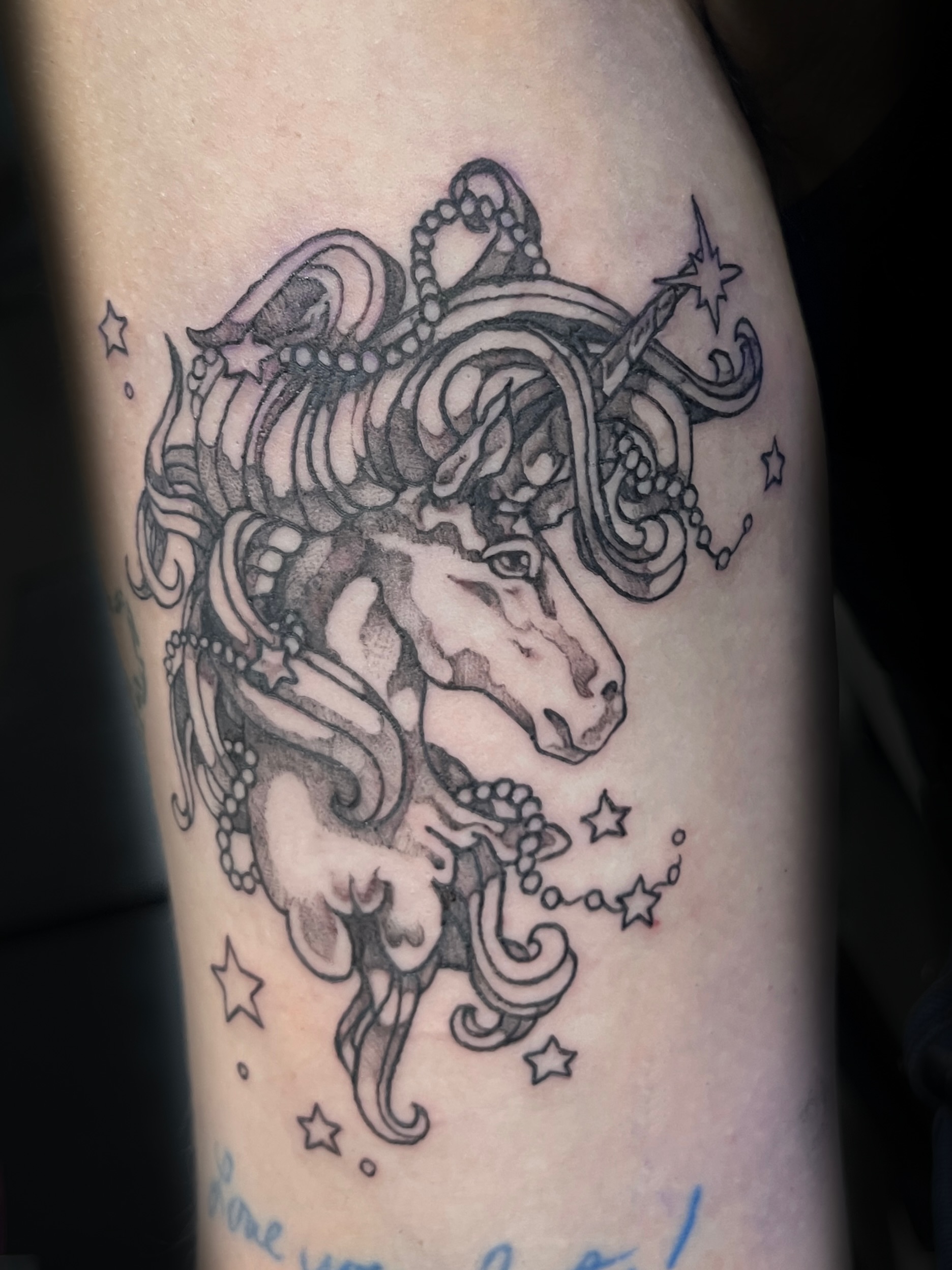 Tattoo by @battlekatgalactica — black_and_grey