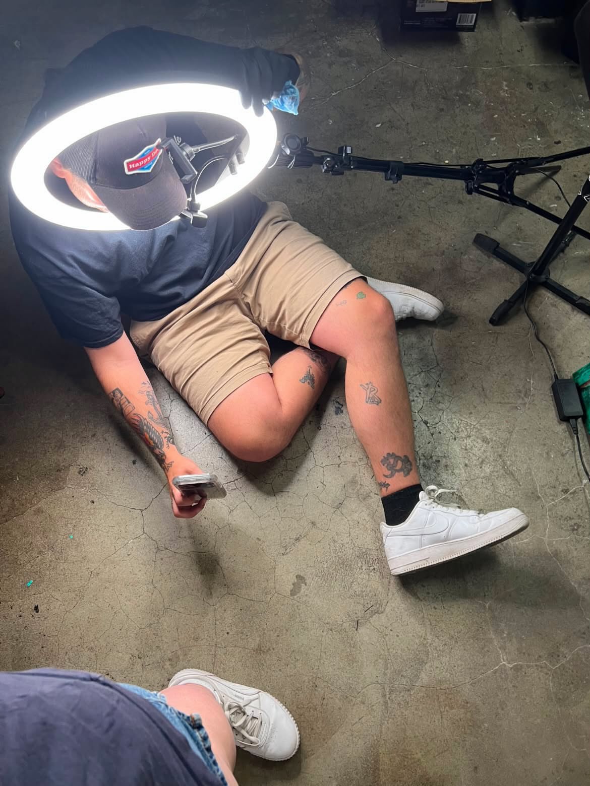Tattoos black and grey tattoo on the leg by Dennis Patterson