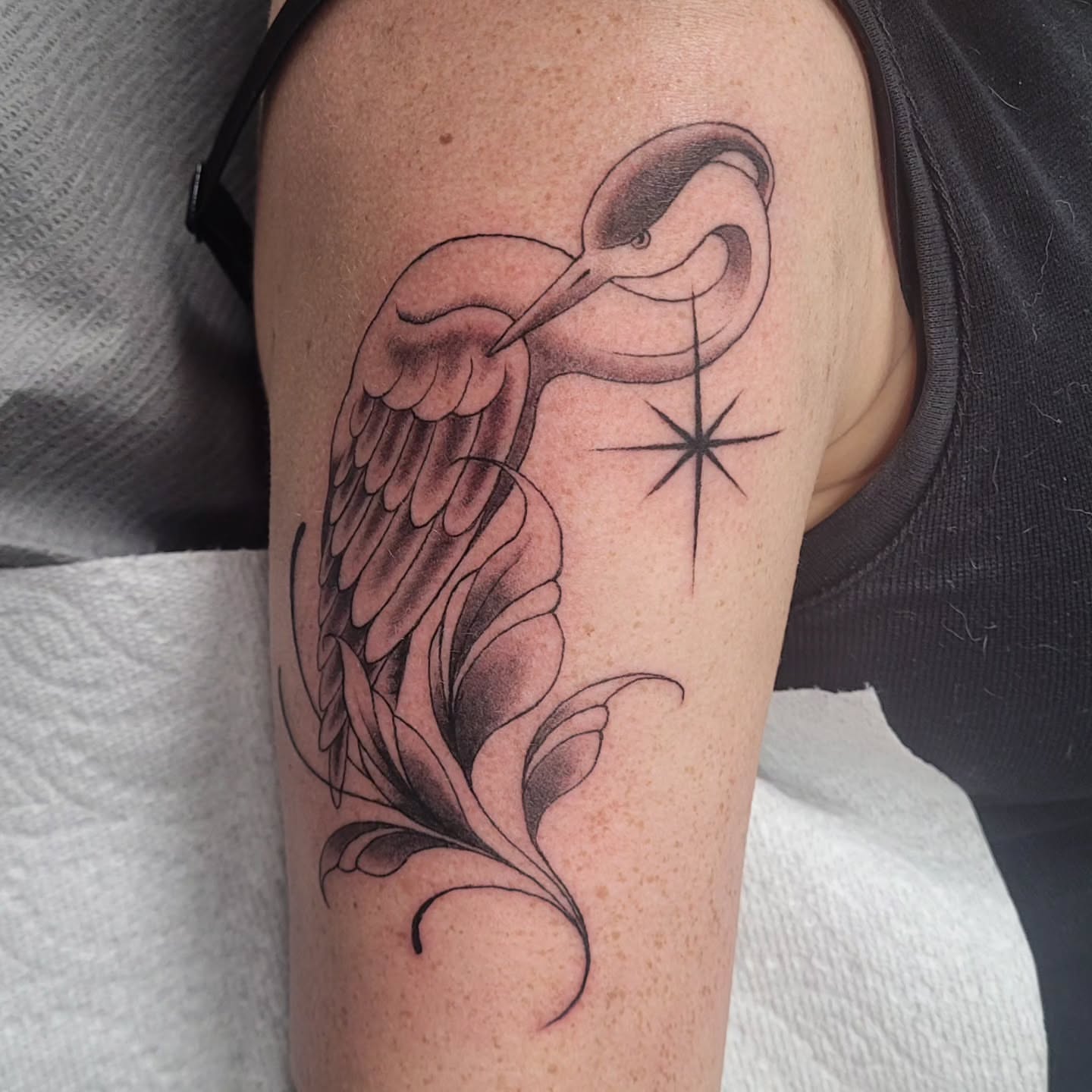 Tattoo by @lariendragon — black_and_grey