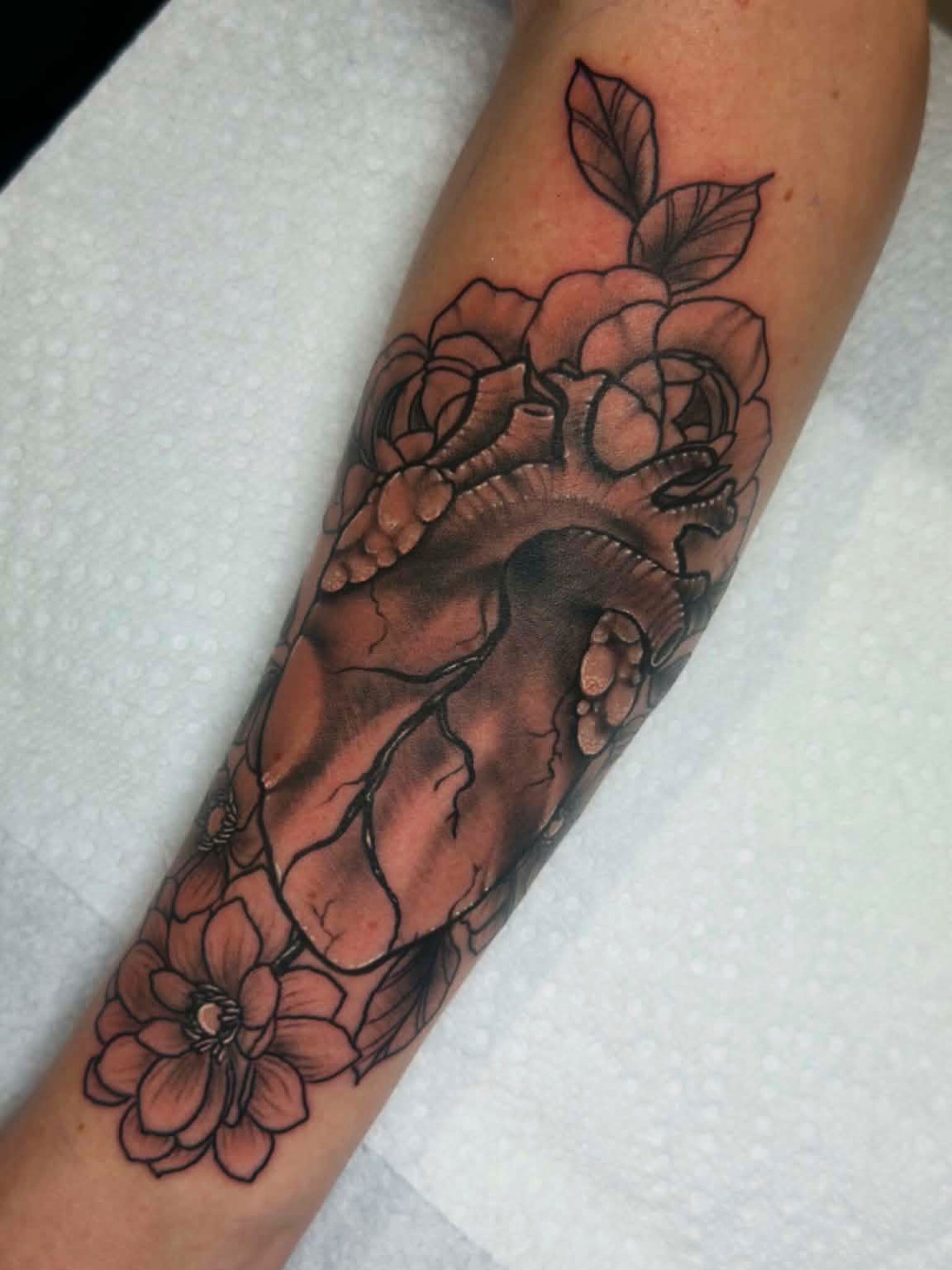 Tattoo by @neotrashace — black_and_grey