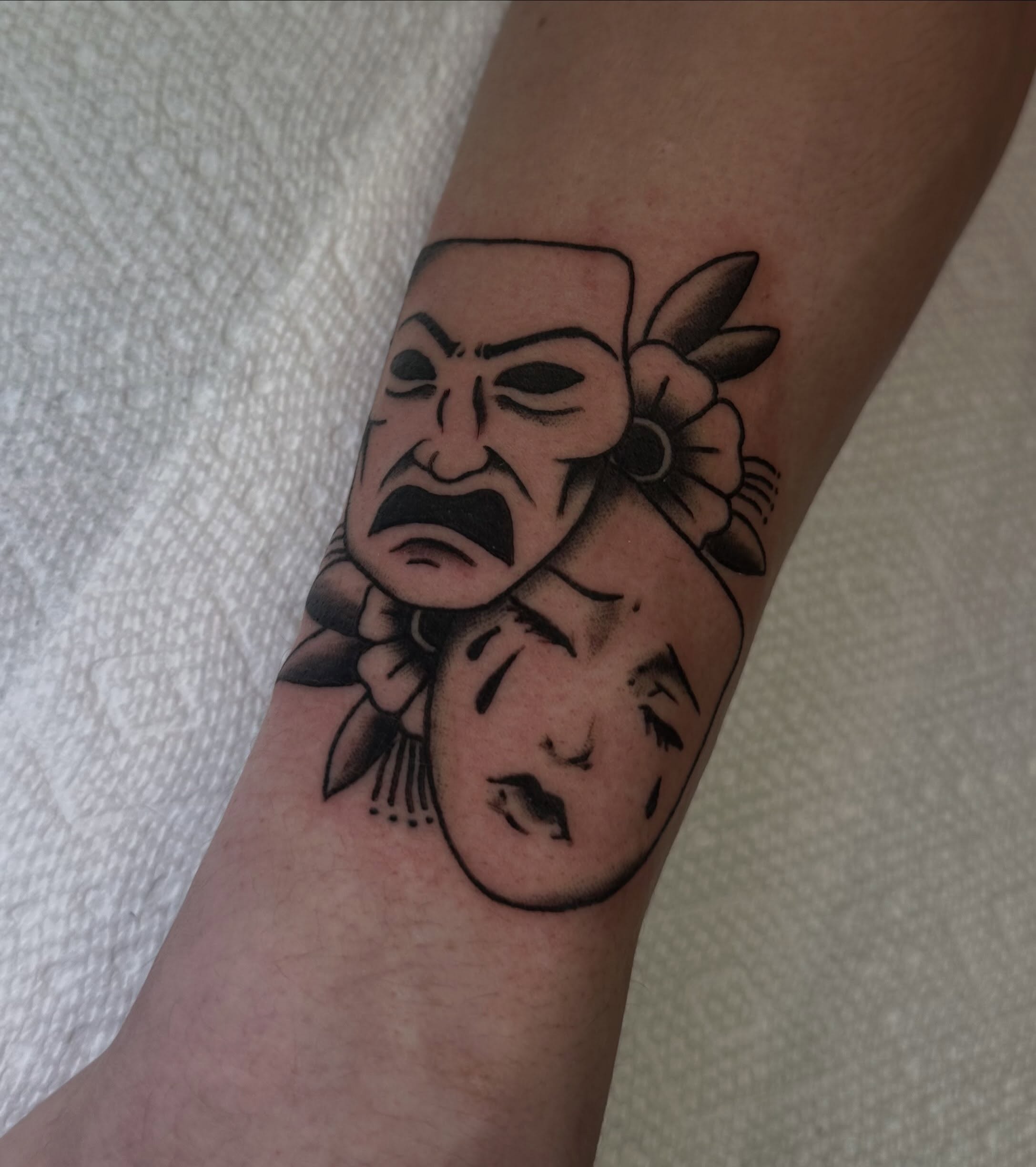 Tattoo by @gloomybugz — black_and_grey