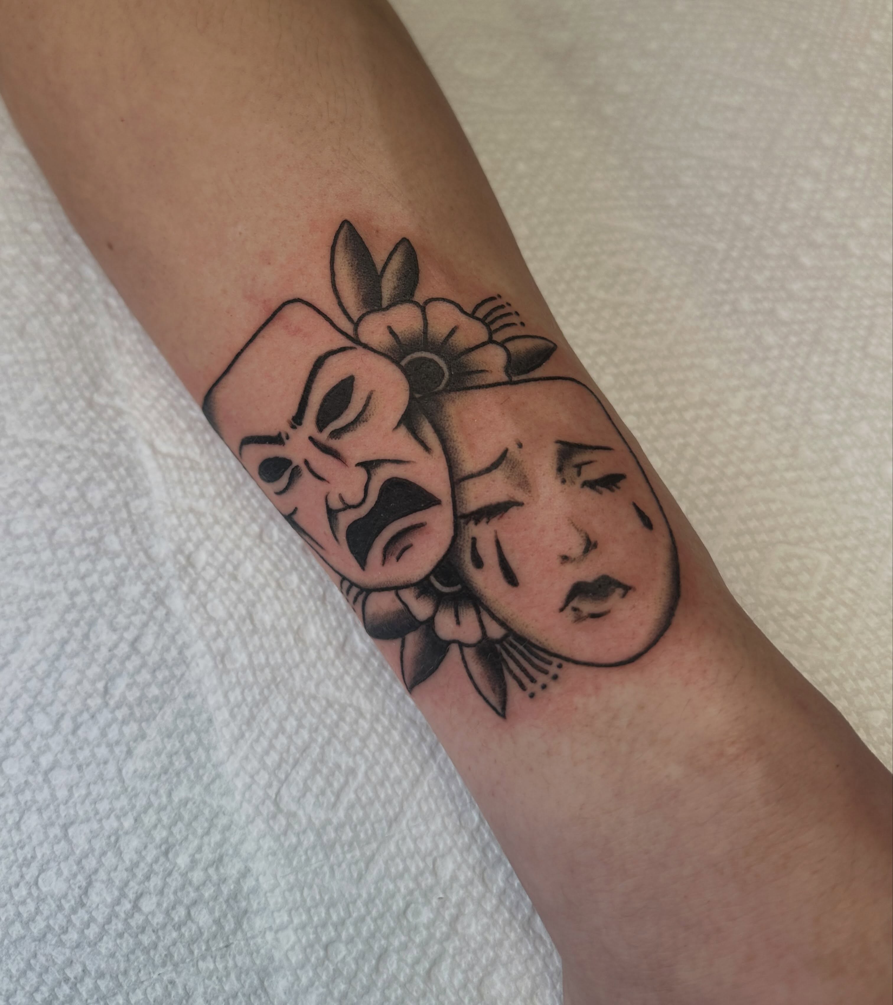 Tattoo by @gloomybugz — black_and_grey