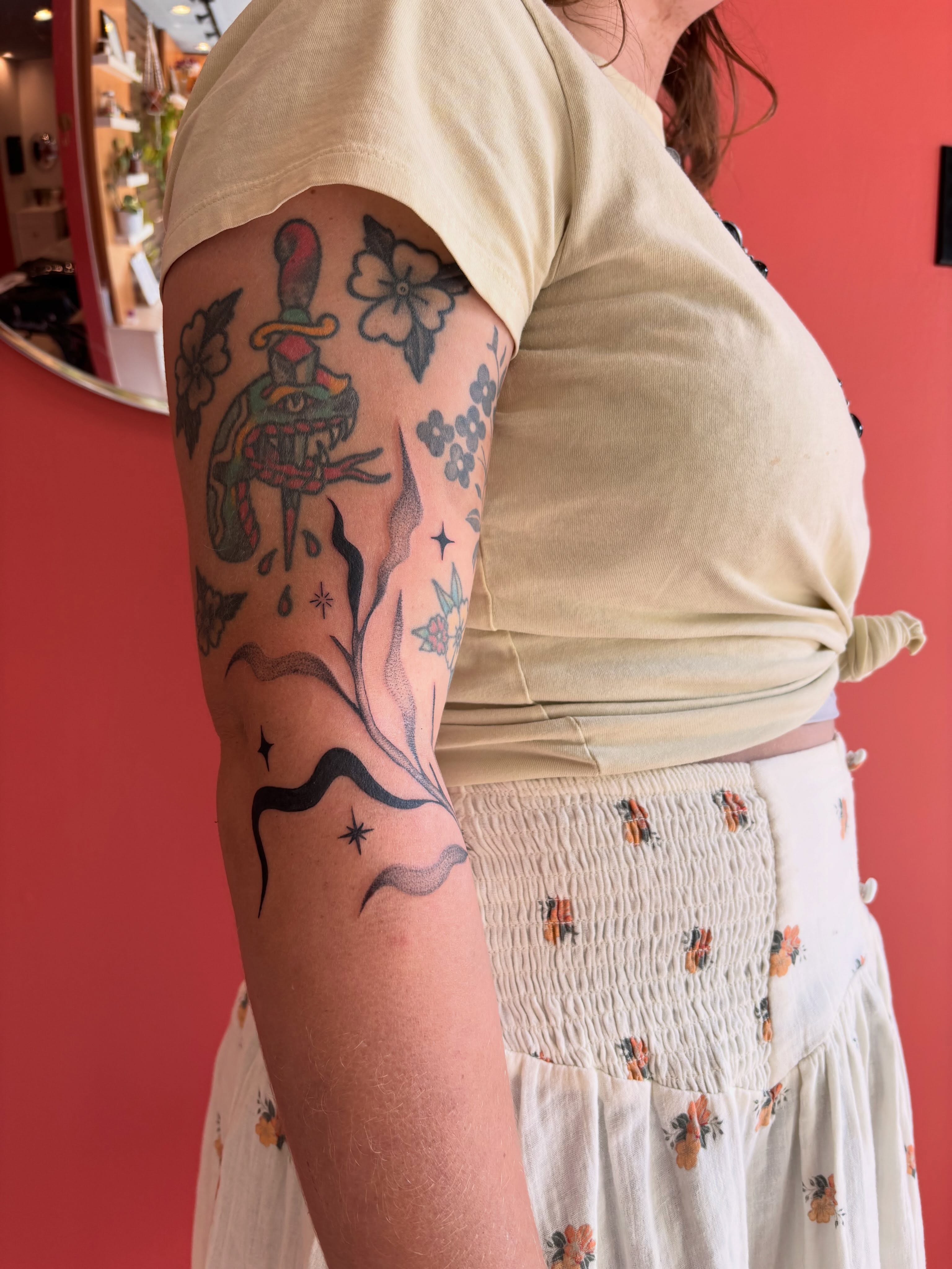 Tattoo by @tattoos4freaks — american_traditional, dotwork