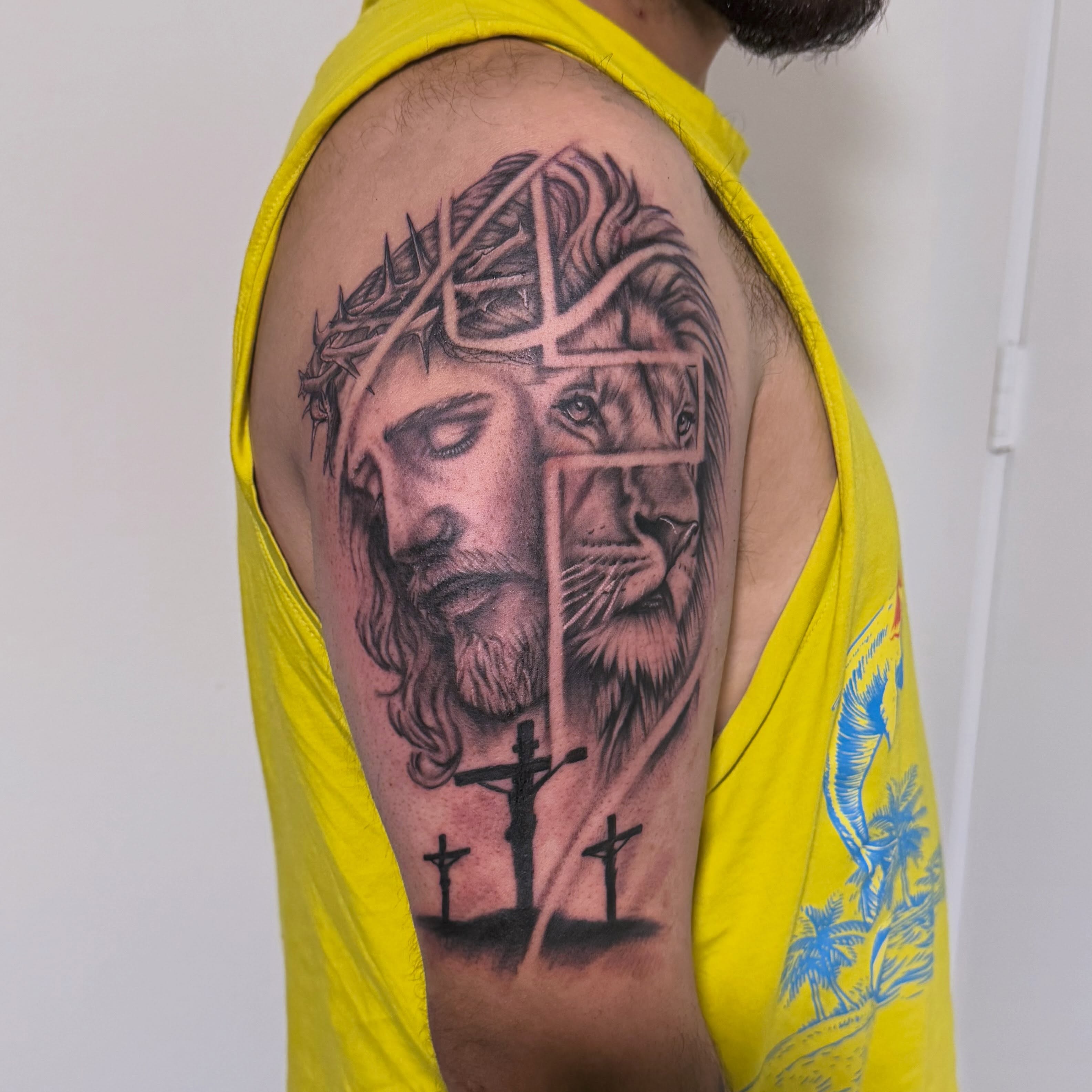 Tattoo by @artebylilricky — black_and_grey, realism