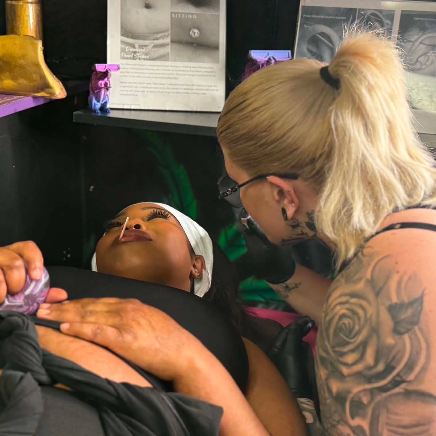 Rose black and grey tattoo on the torso by Mischief π€