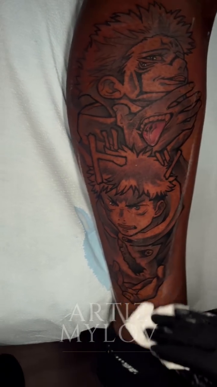 Jujutsu Kaisen characters anime tattoo by Love
