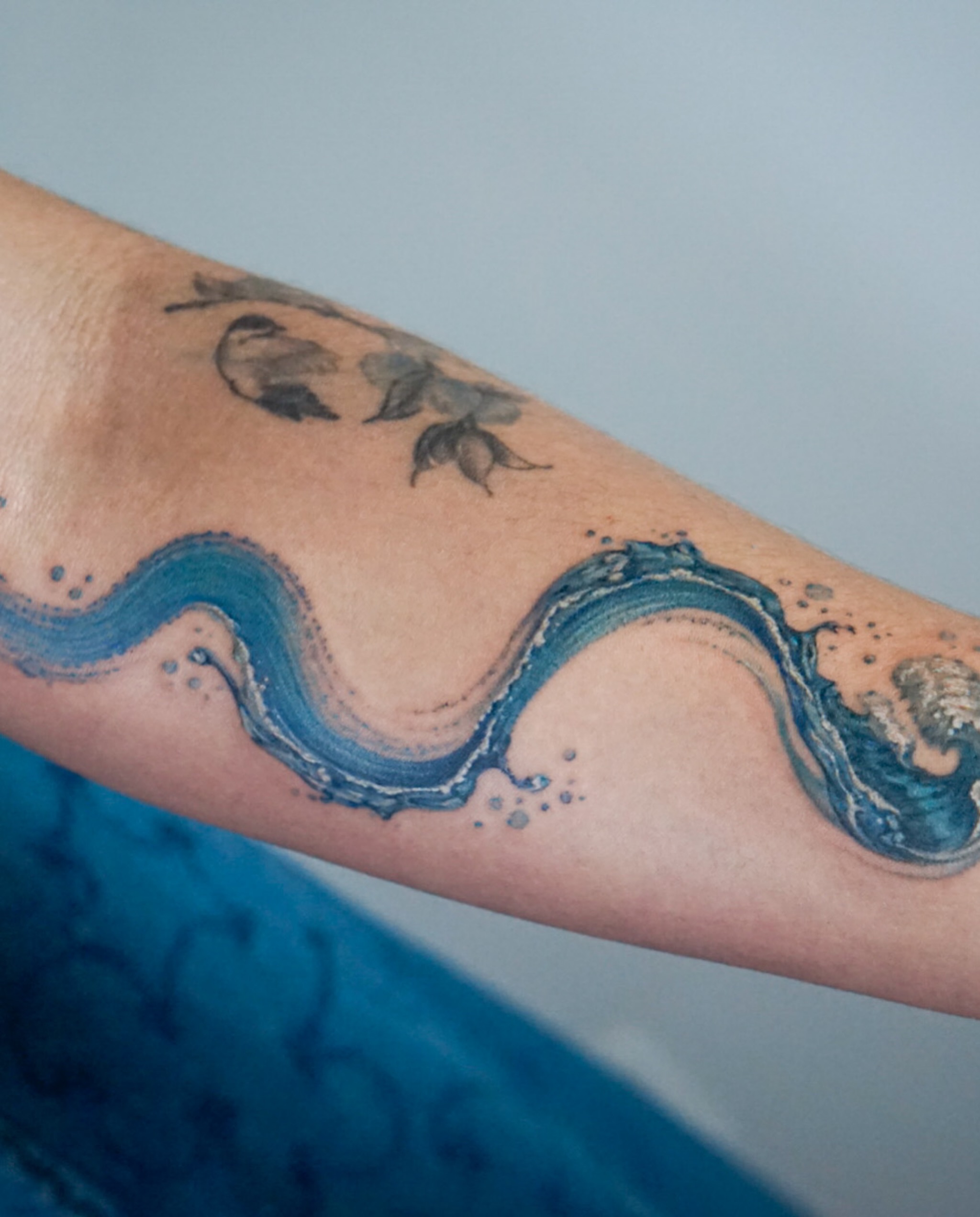 Wave realism tattoo on the forearm by Gemma✨ Realismtattoo