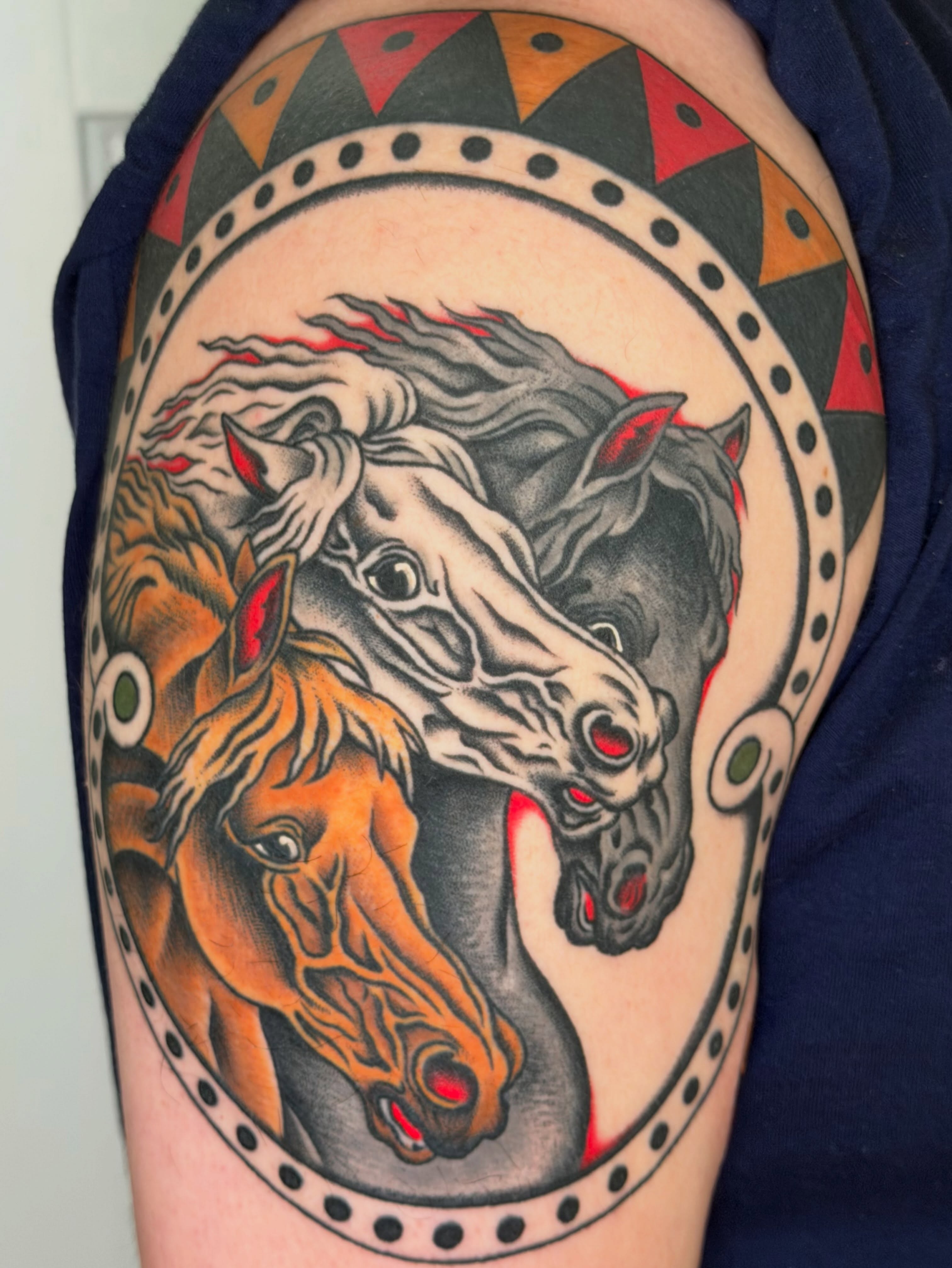 Tattoo by @_barnhill_ — american_traditional, dotwork