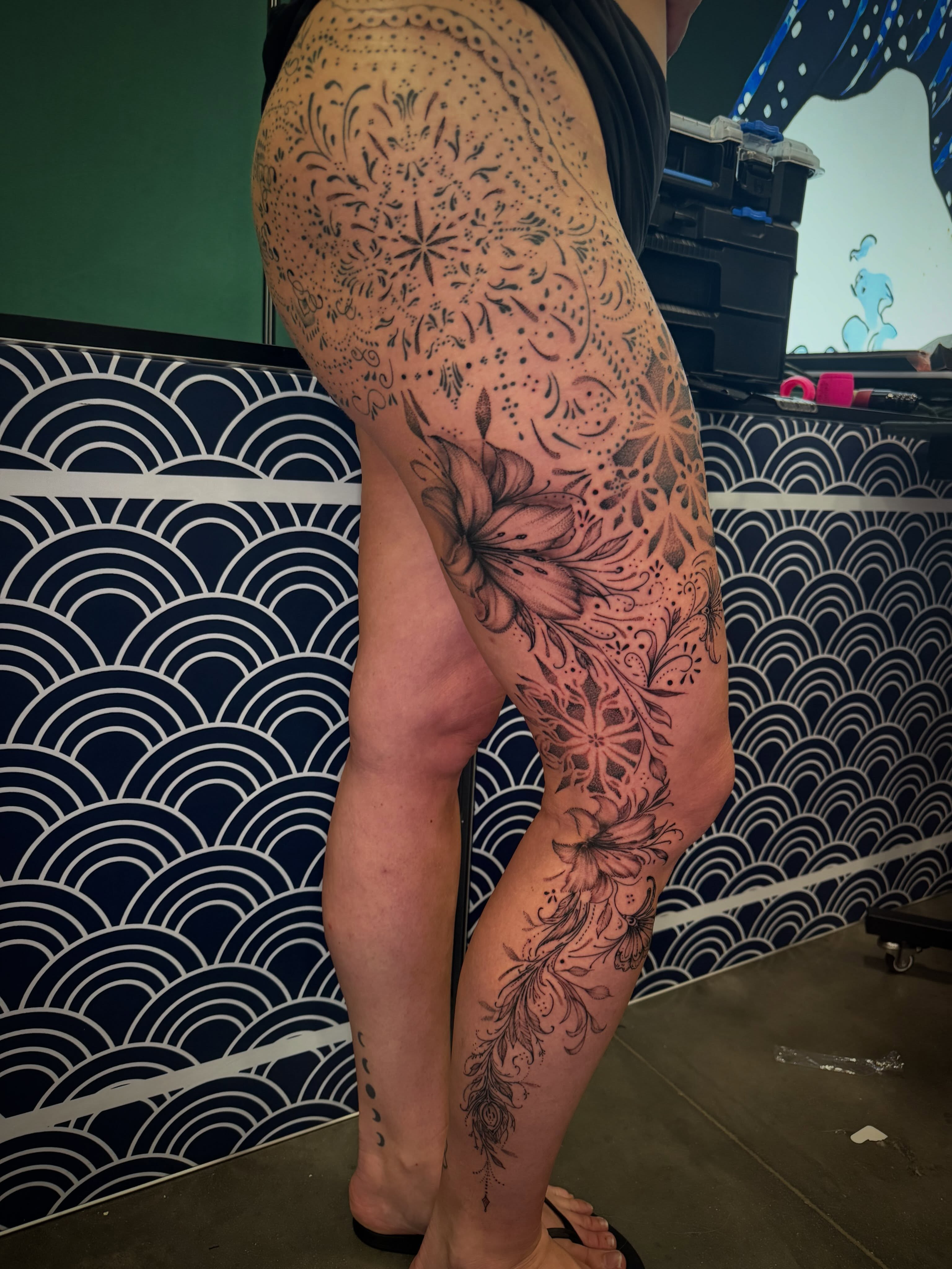 Tattoo by @dtf.tattoos — dotwork, ornamental