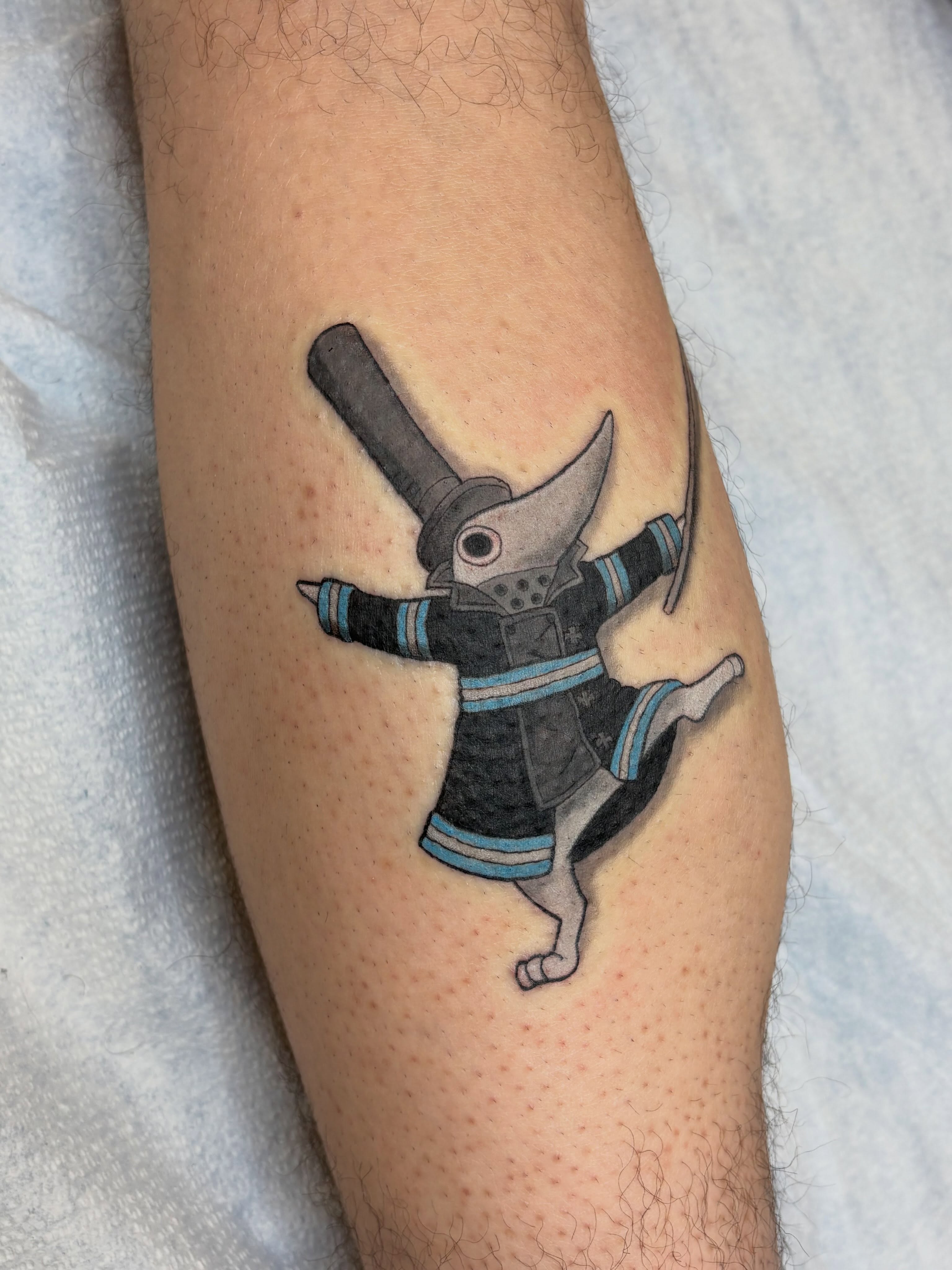 Robotic dog anime tattoo on the forearm by ~KR¥$~