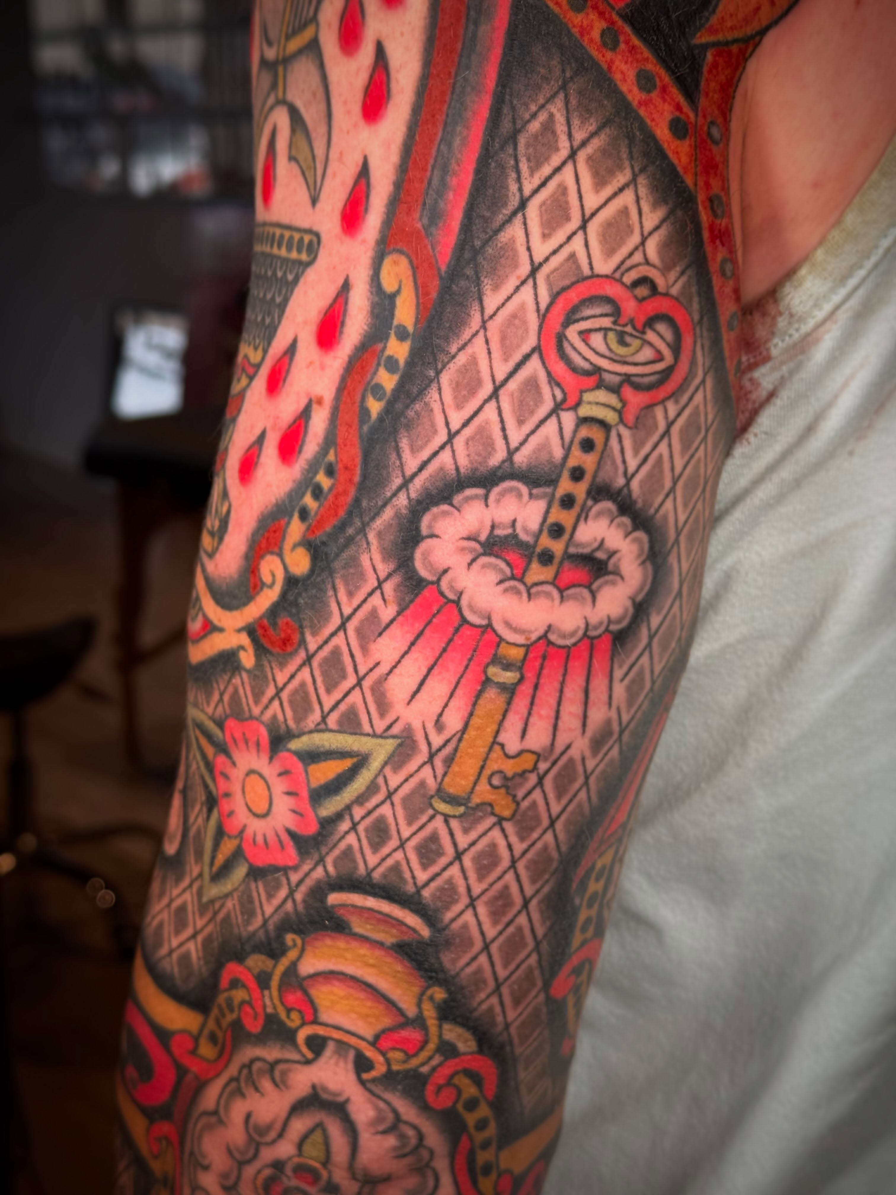 Tattoo by @huero_culero — american_traditional, dotwork
