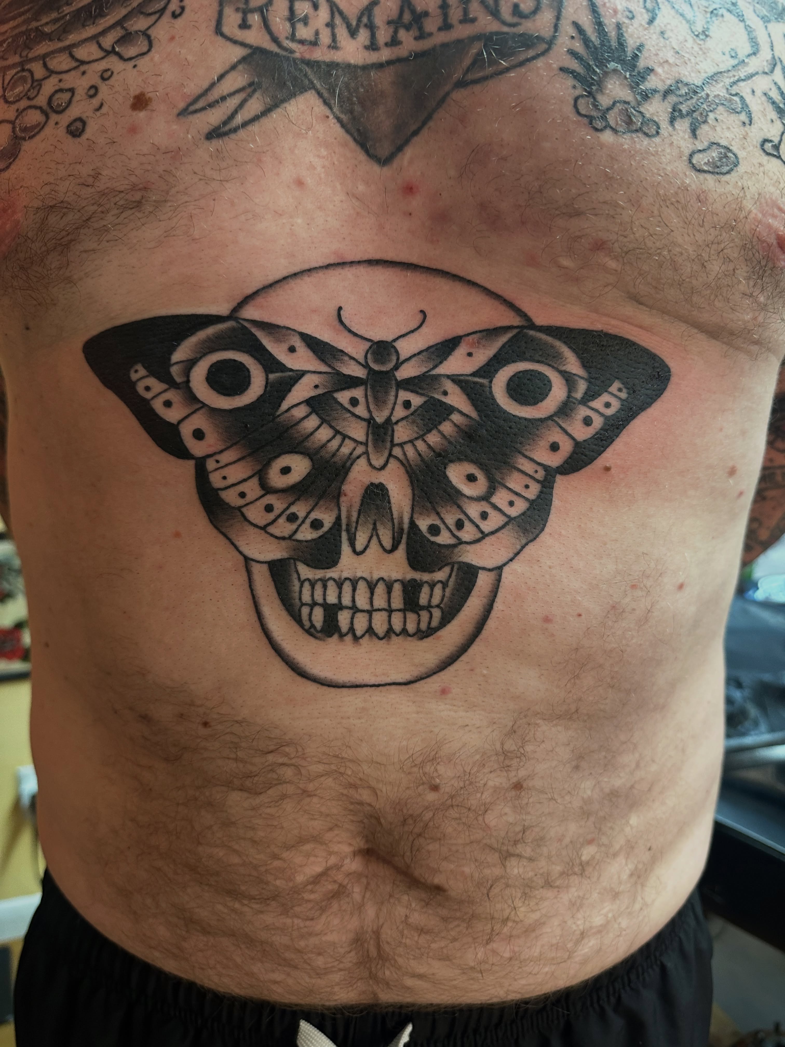 Tattoo by @derricknail — black_and_grey