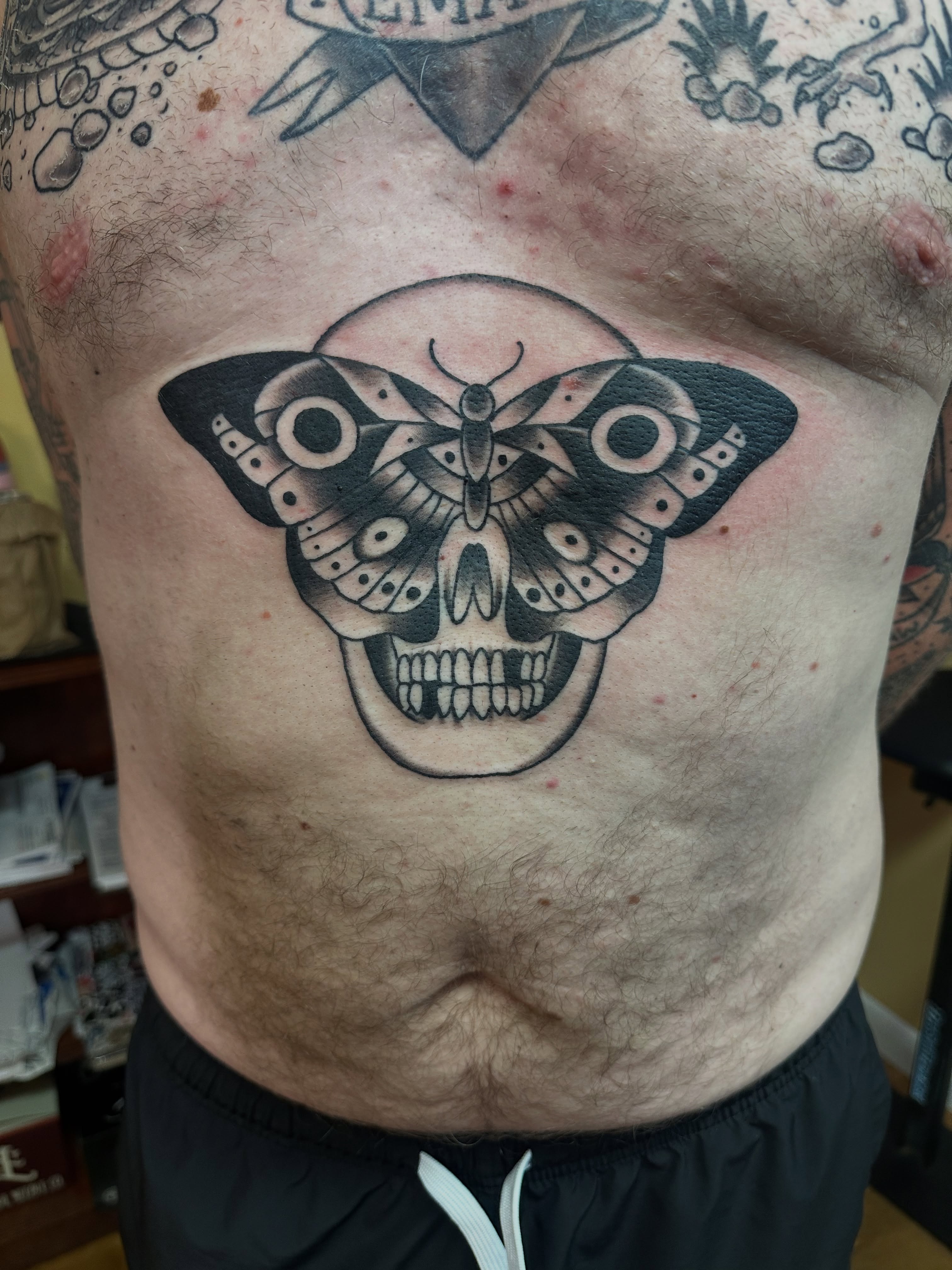 Tattoo by @derricknail — black_and_grey