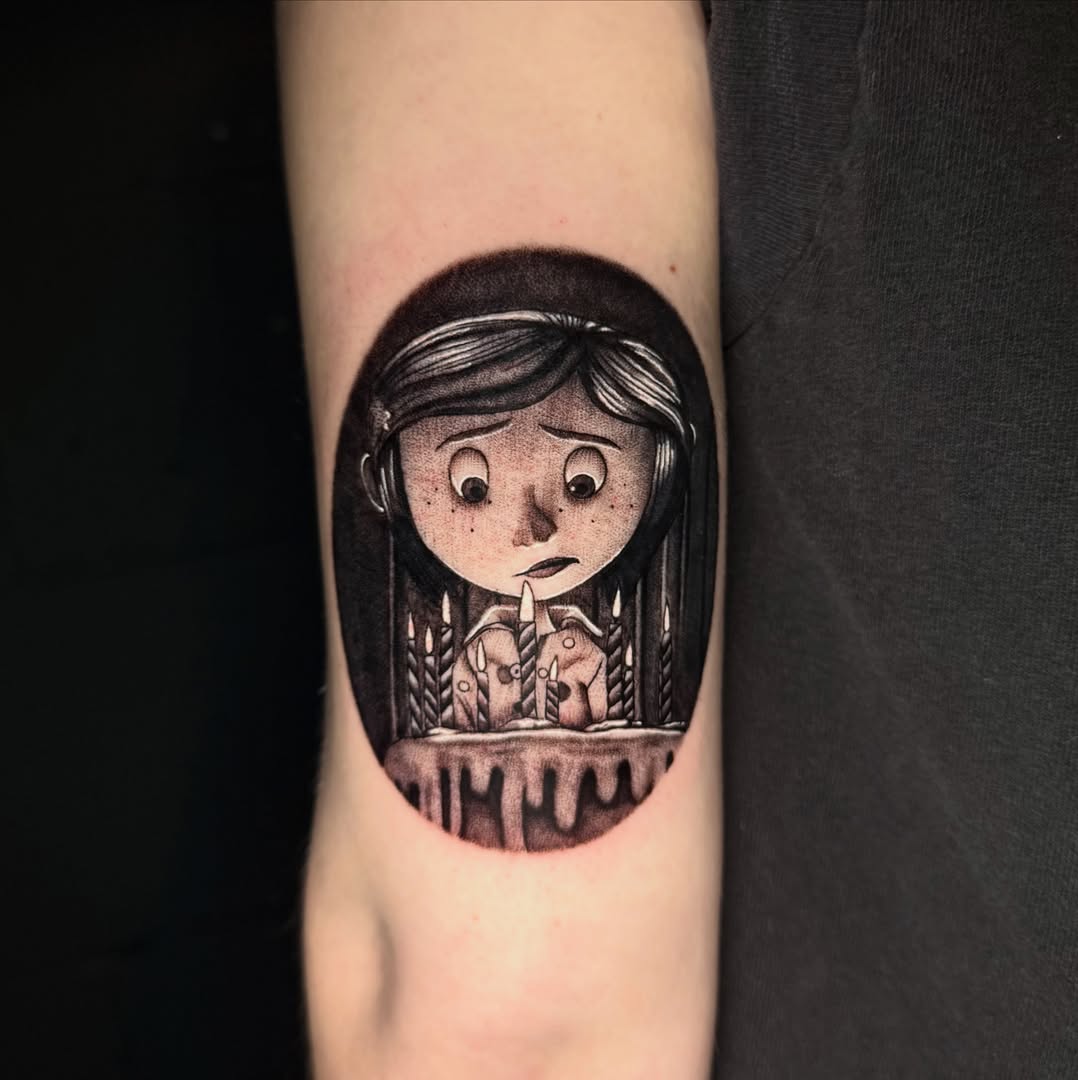 Girl with candle realism tattoo on the forearm by 𝖎𝖘𝖆 ✶ 𝖉𝖋𝖜 𝖙𝖆𝖙𝖙𝖔𝖔𝖘