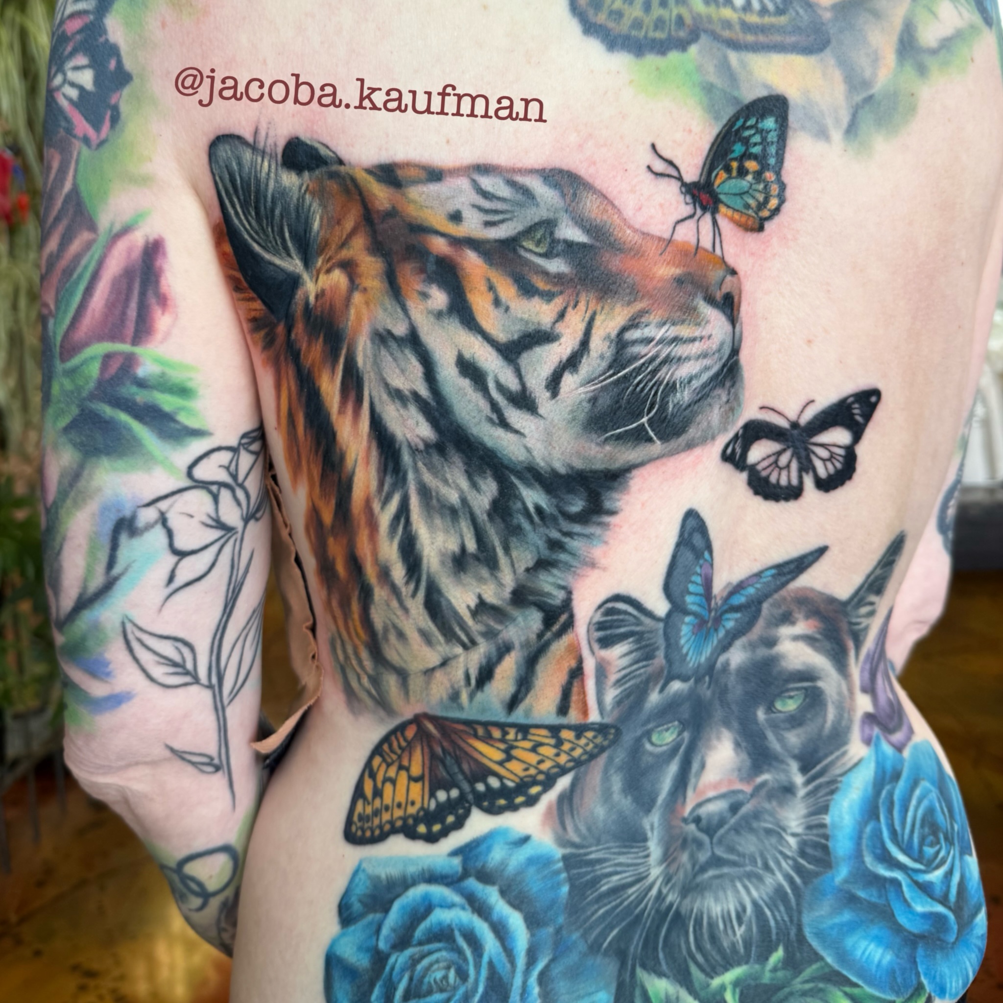 Tattoo by @jacoba.kaufman — realism, dotwork