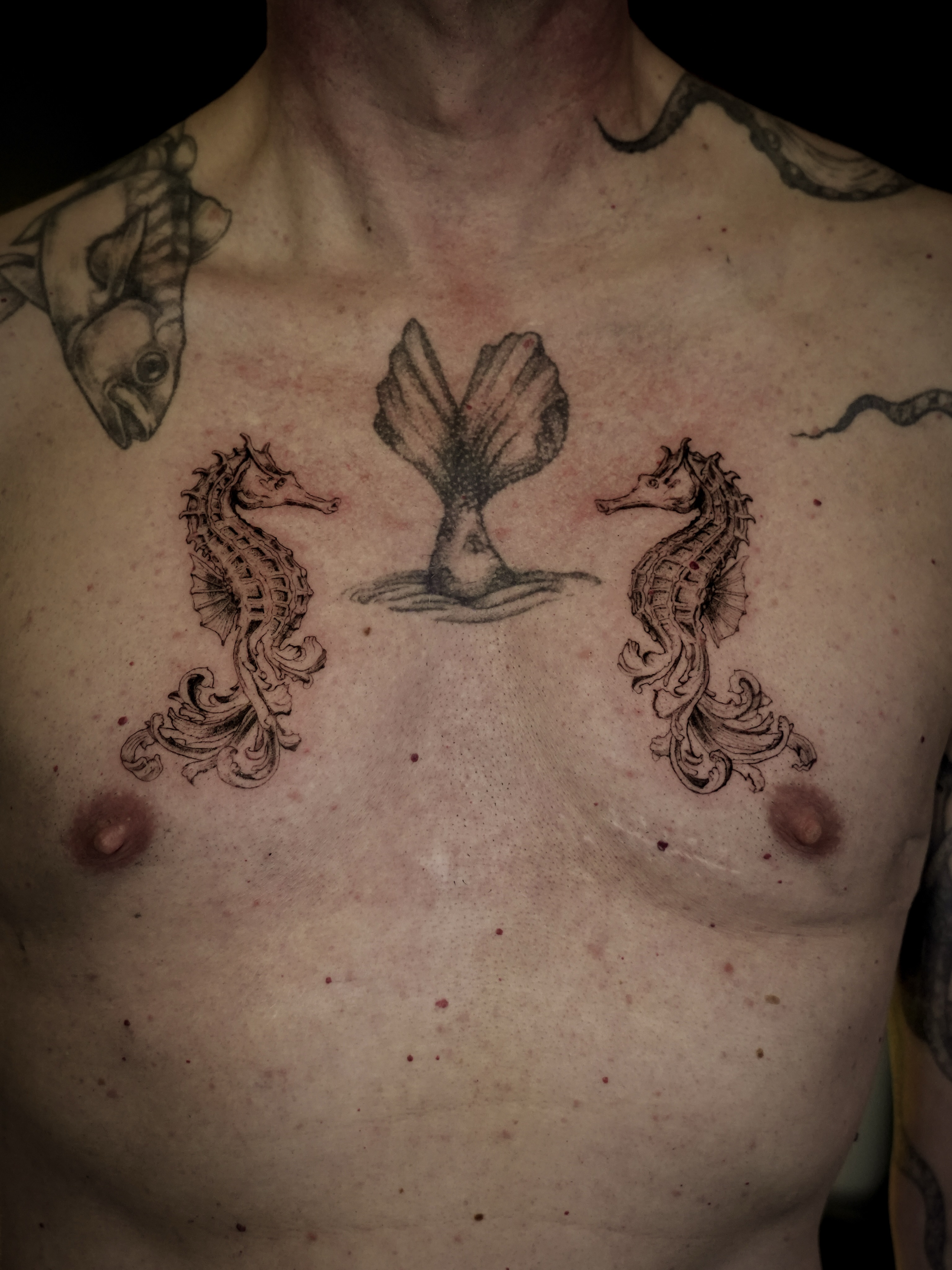 Tattoo by @tomtranchina โ black_and_grey