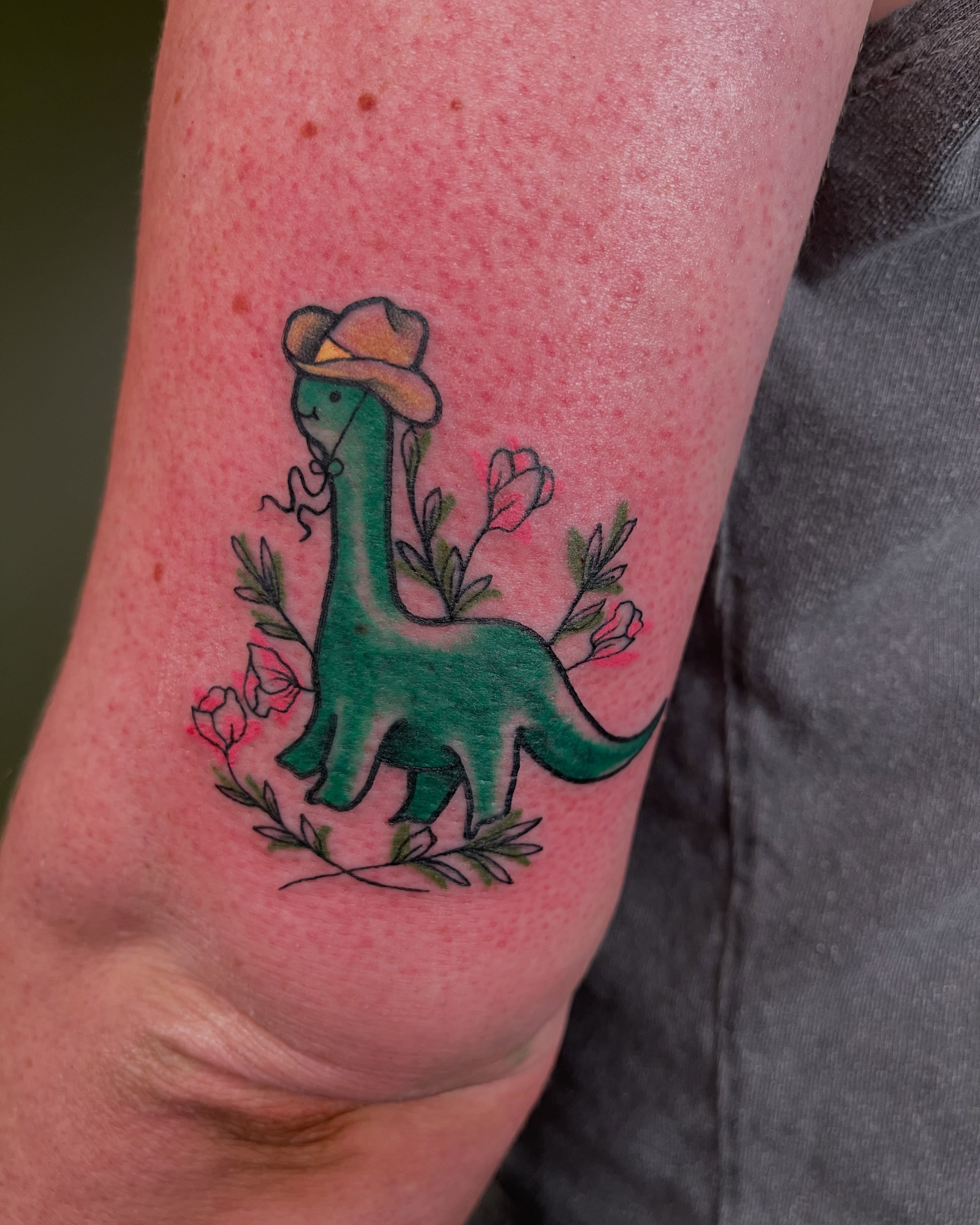 Tattoo by @bumbleknee_tattoos — illustrative