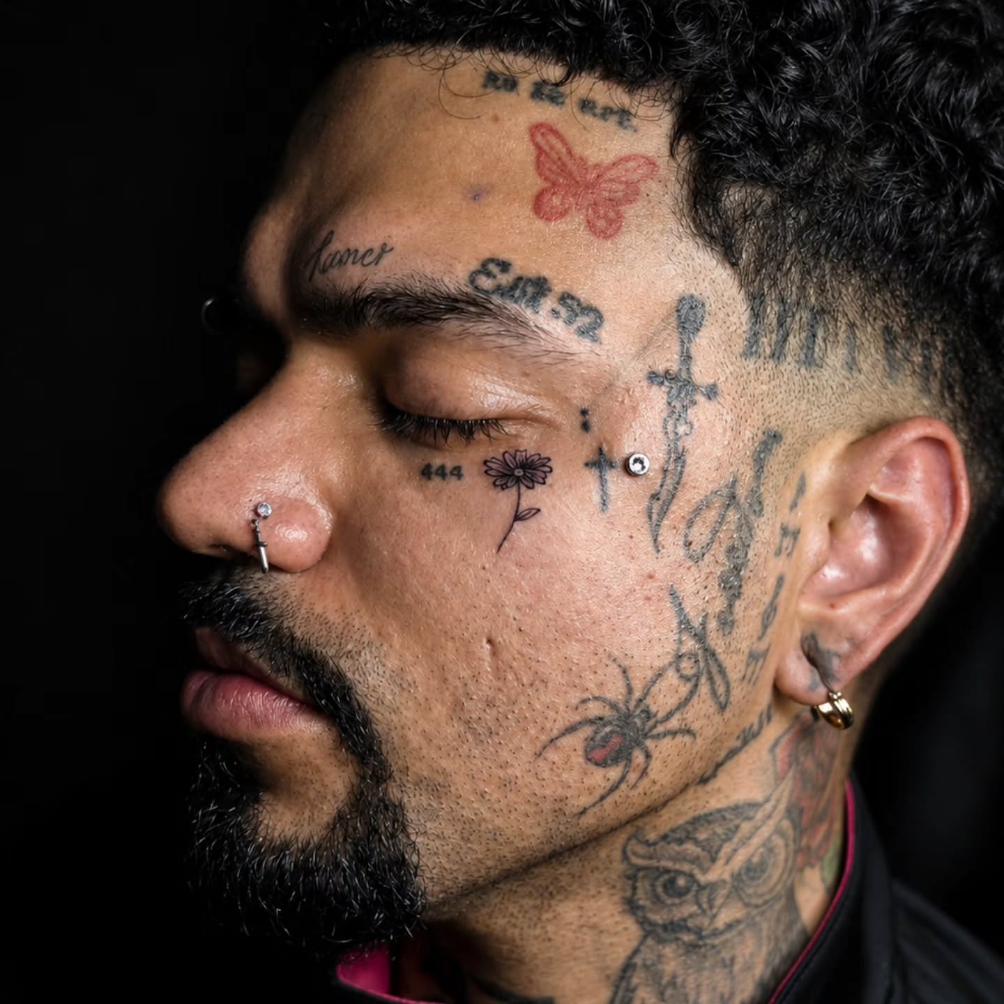 Face tattoos black and grey tattoo by Kai_Tattoo