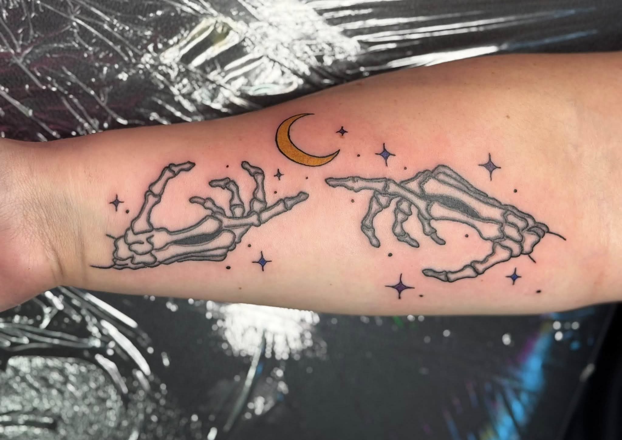 Tattoo by @megan_garvison — dotwork, geometric