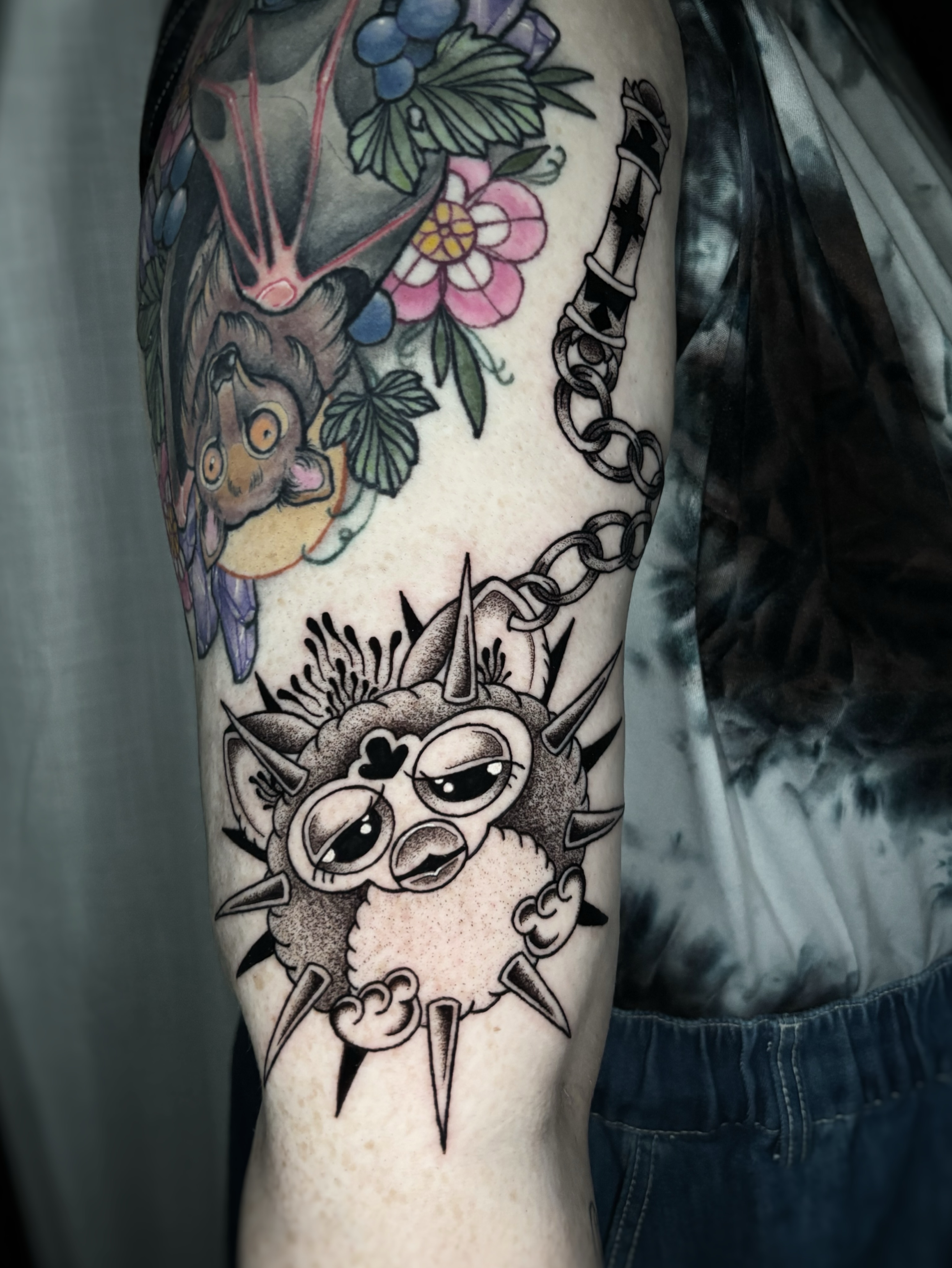 Tattoo by @call.me.crybabyy — american_traditional, dotwork
