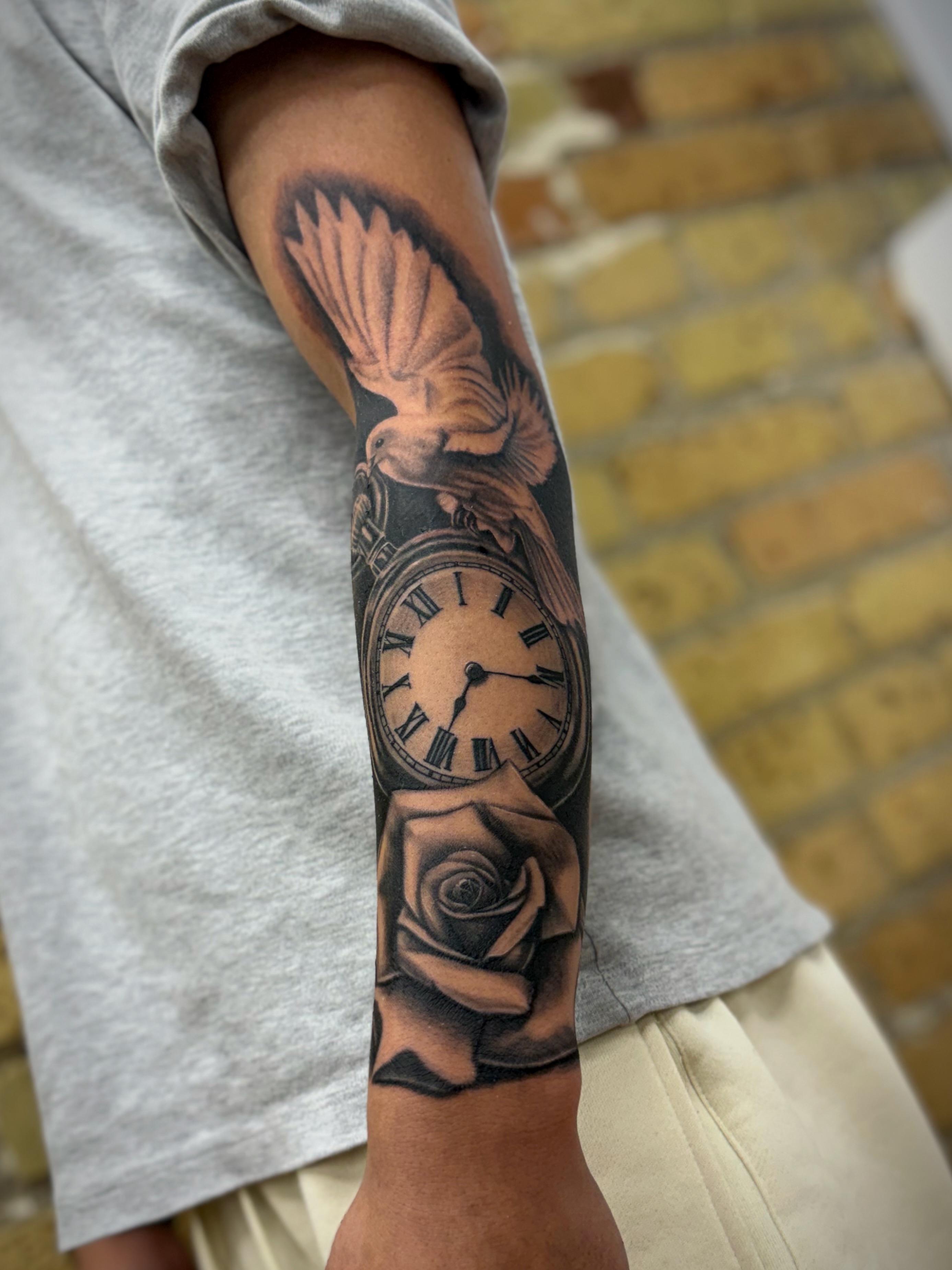 Tattoo by @inkofmine_byleo — black_and_grey, realism