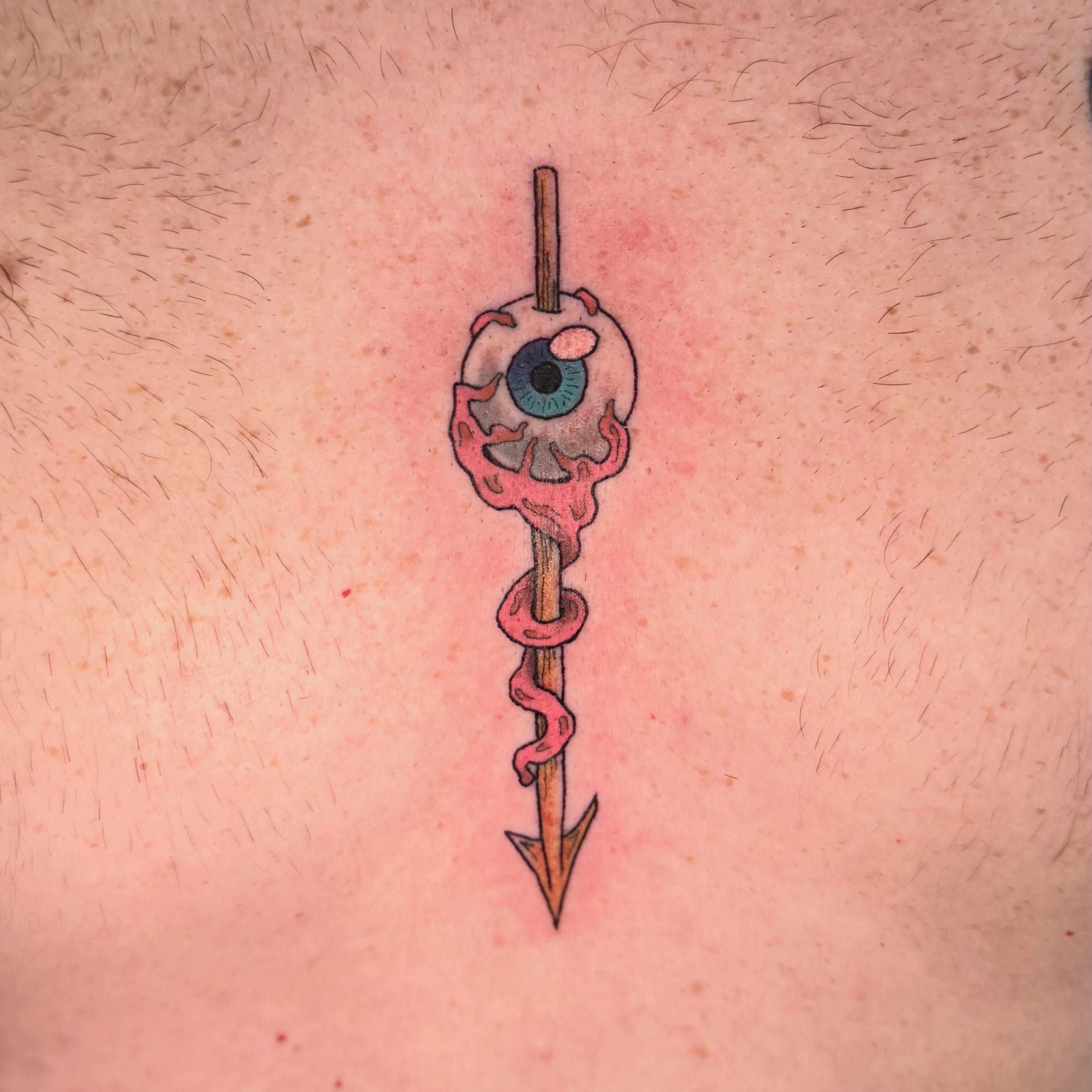 Eye and arrow neo-traditional tattoo by Zac Smith-Chevalier