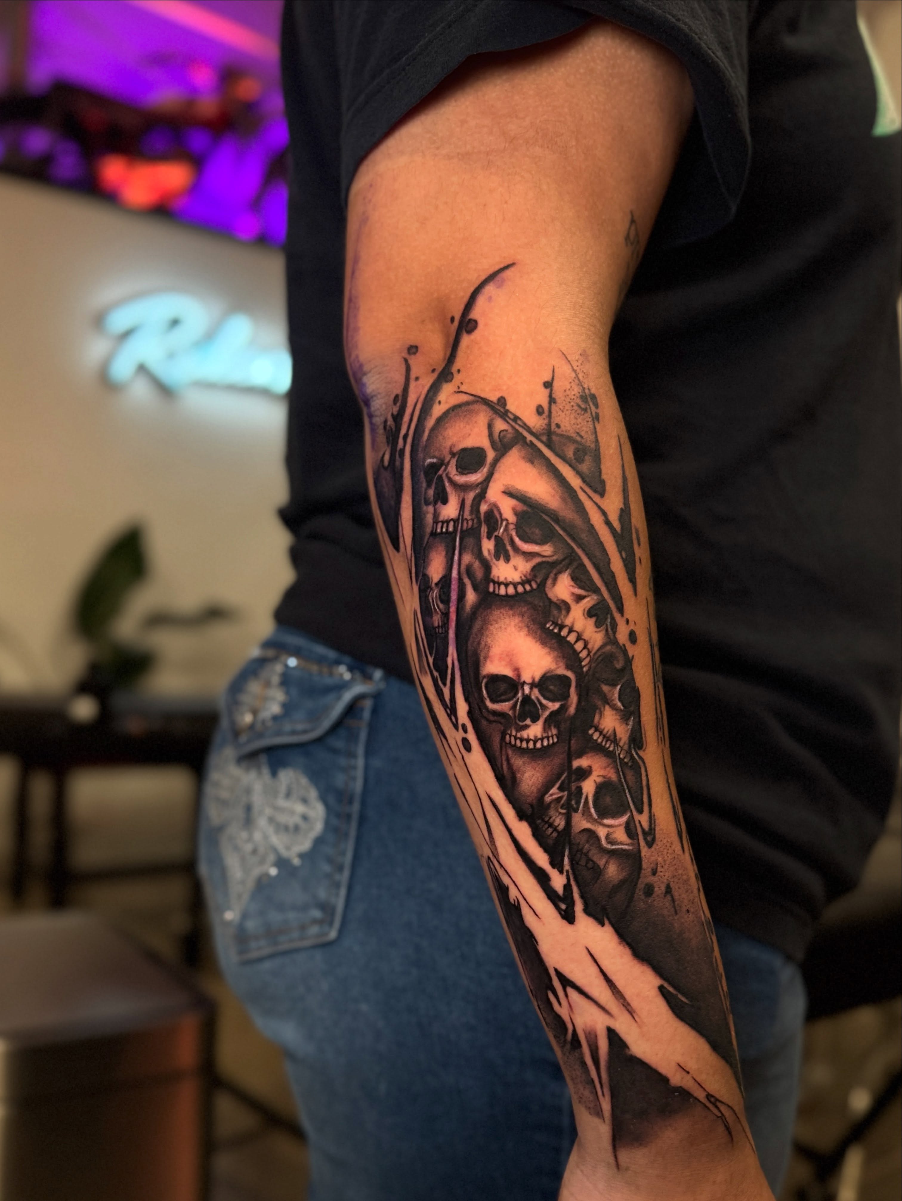 Tattoo by @needlenikki — black_and_grey, realism