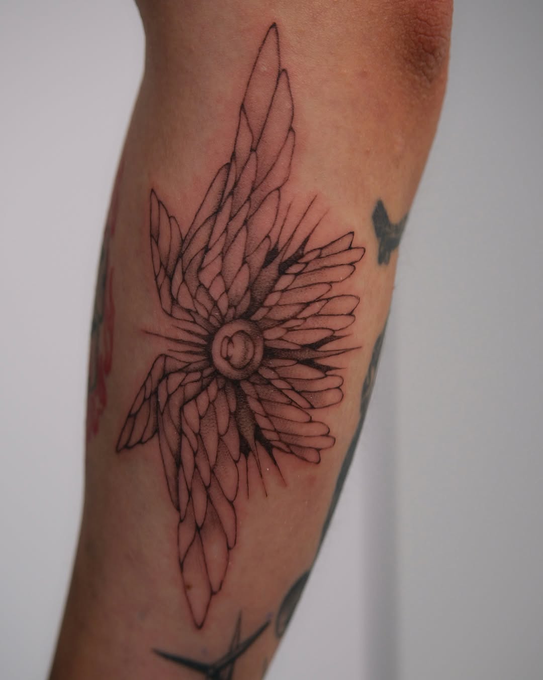 Tattoo by @moonfexx — black_and_grey, geometric