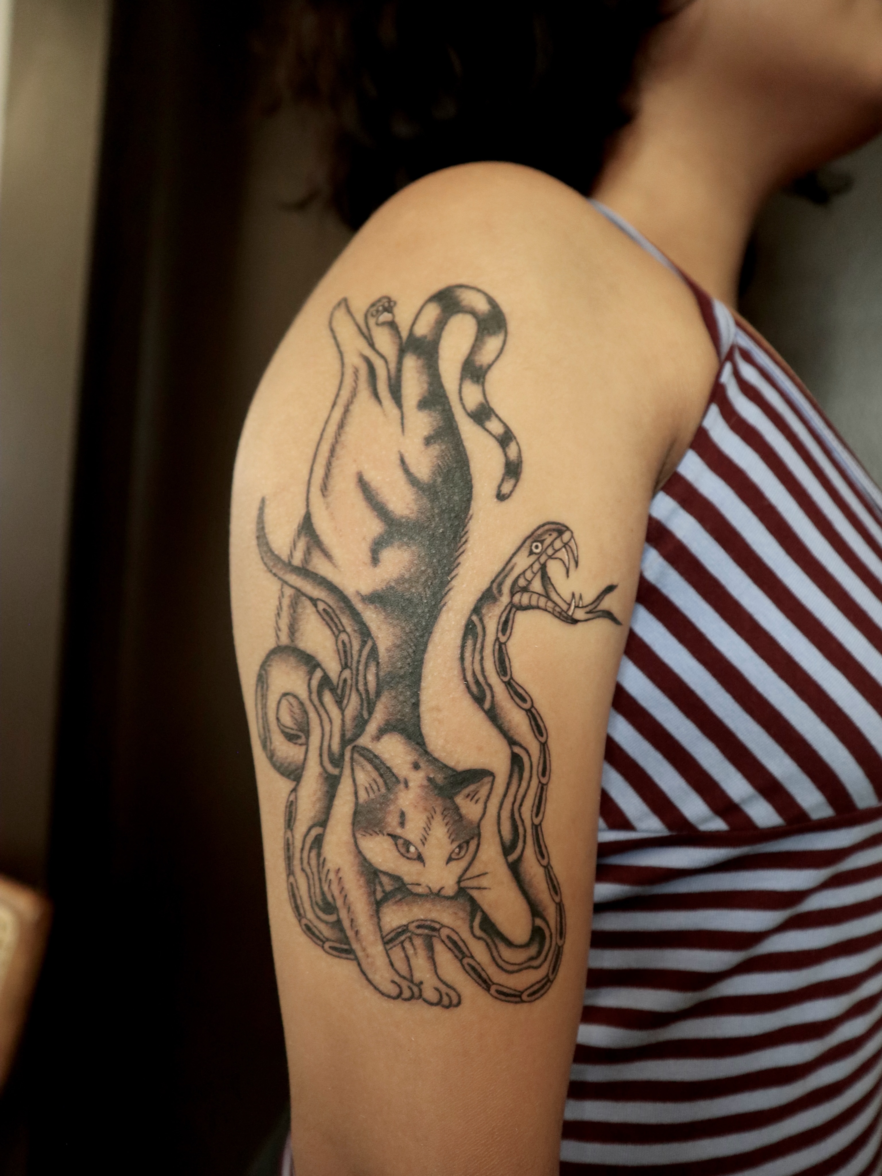 Tattoo by @kreepy_kate — black_and_grey