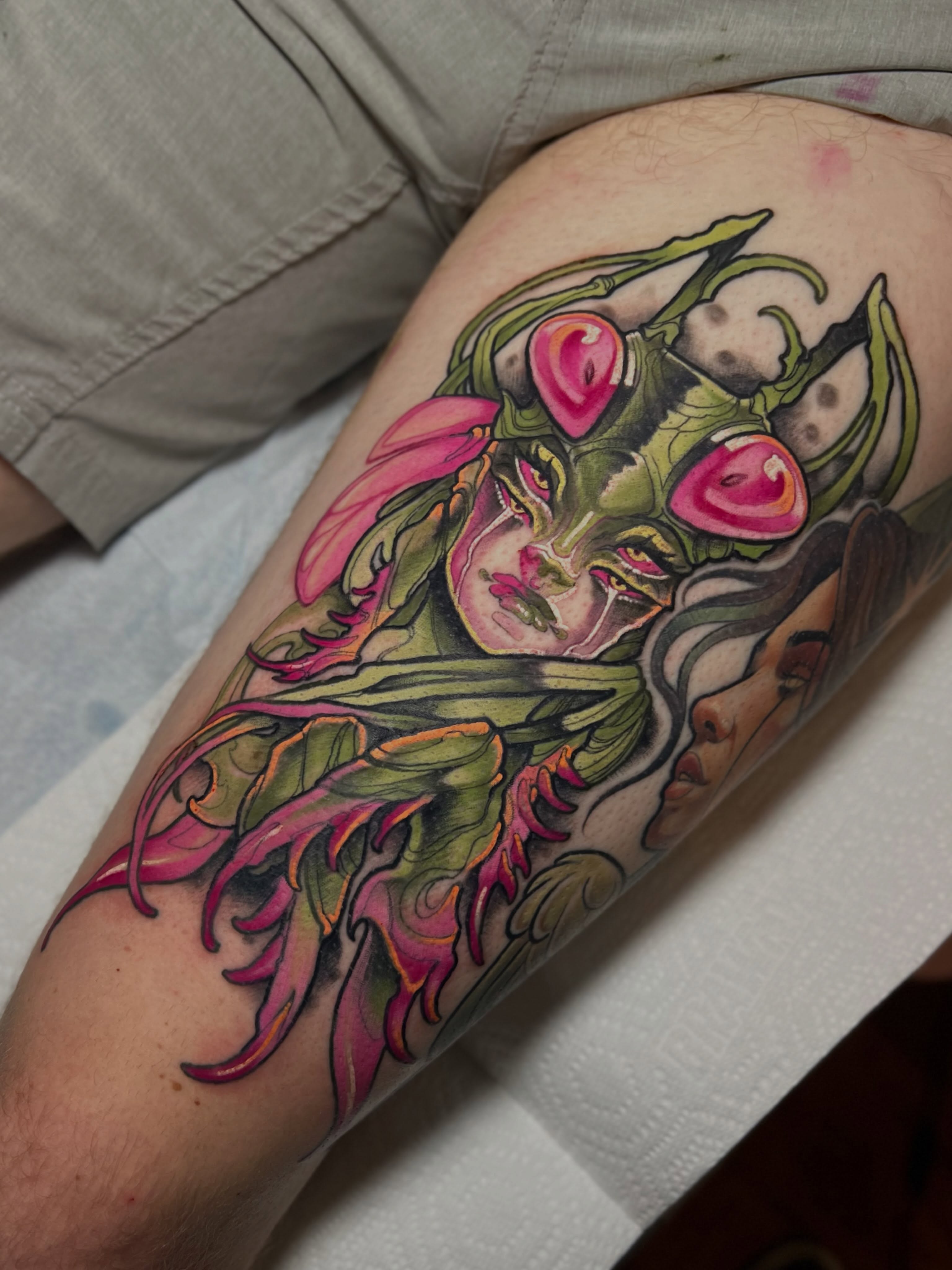 Tattoo by @scallywaggins — illustrative, anime