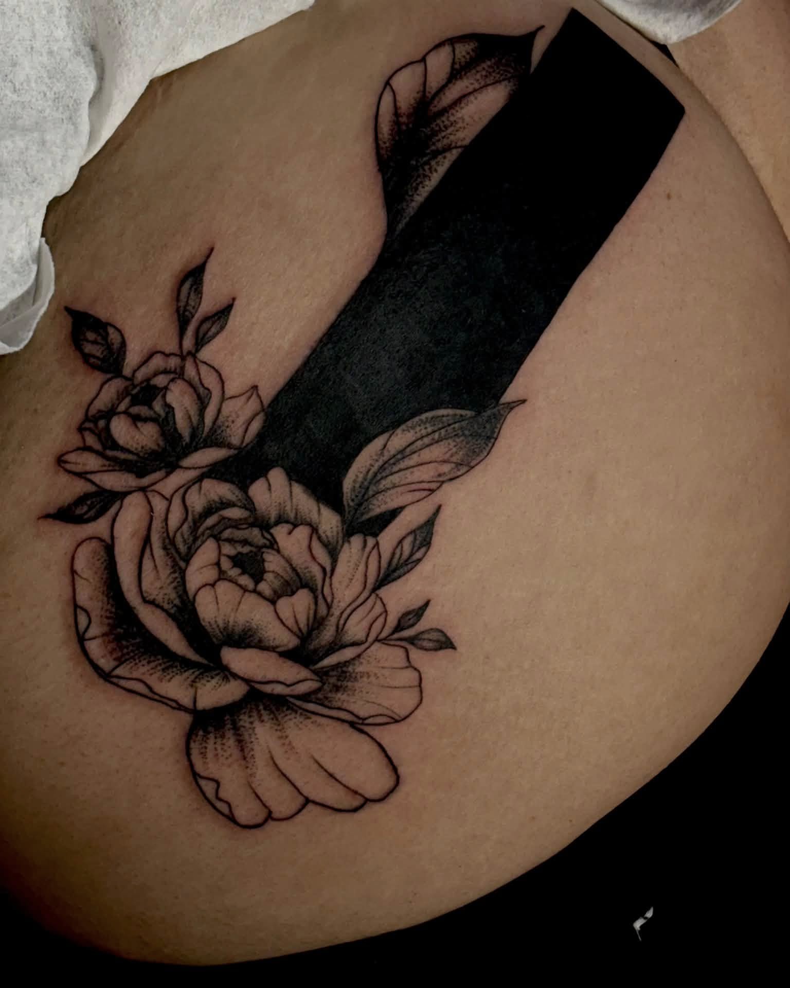 Tattoo by @inked_by_amberkristina — dotwork, black_and_grey