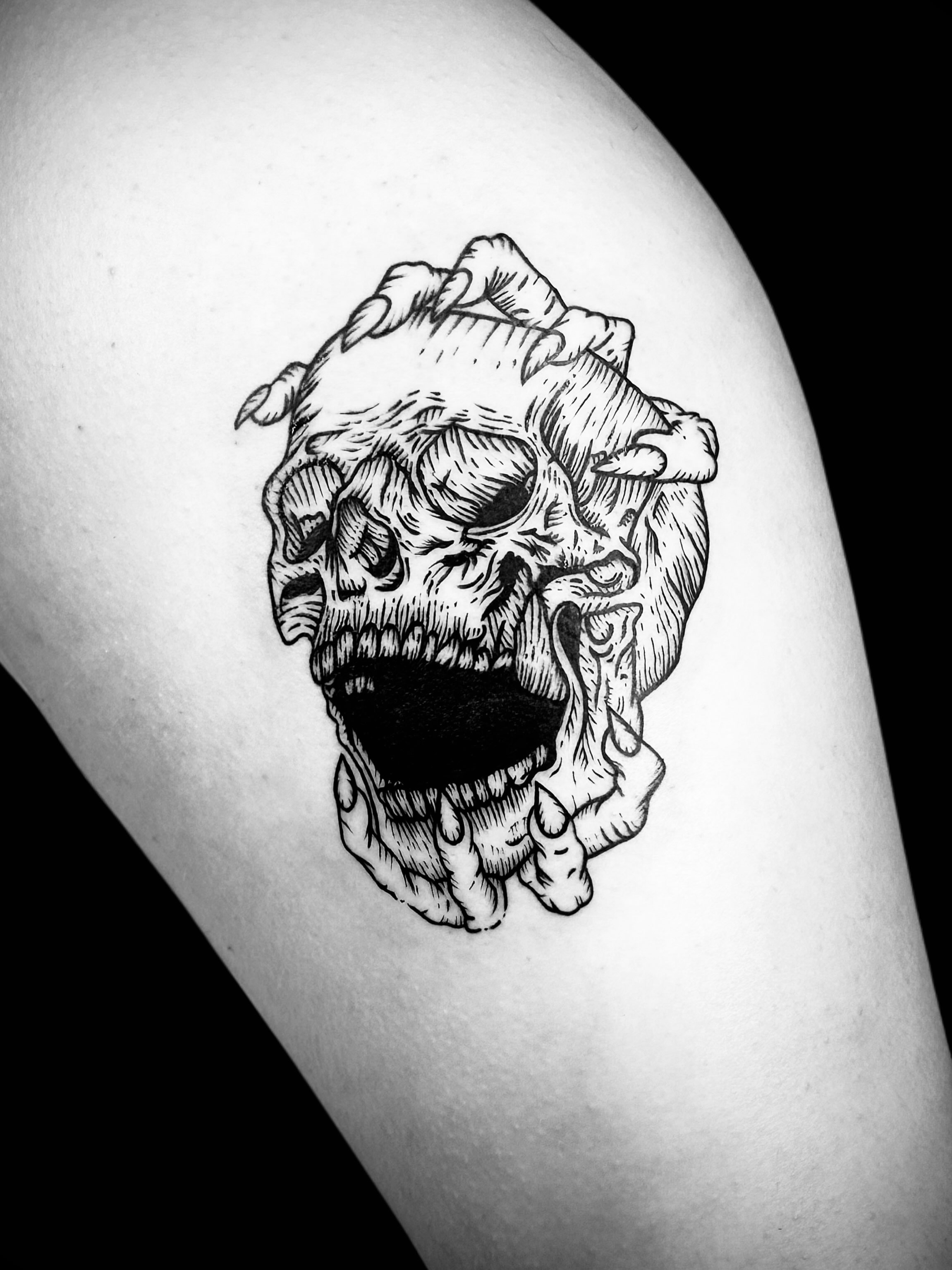Tattoo by @my_dear__attention — black_and_grey