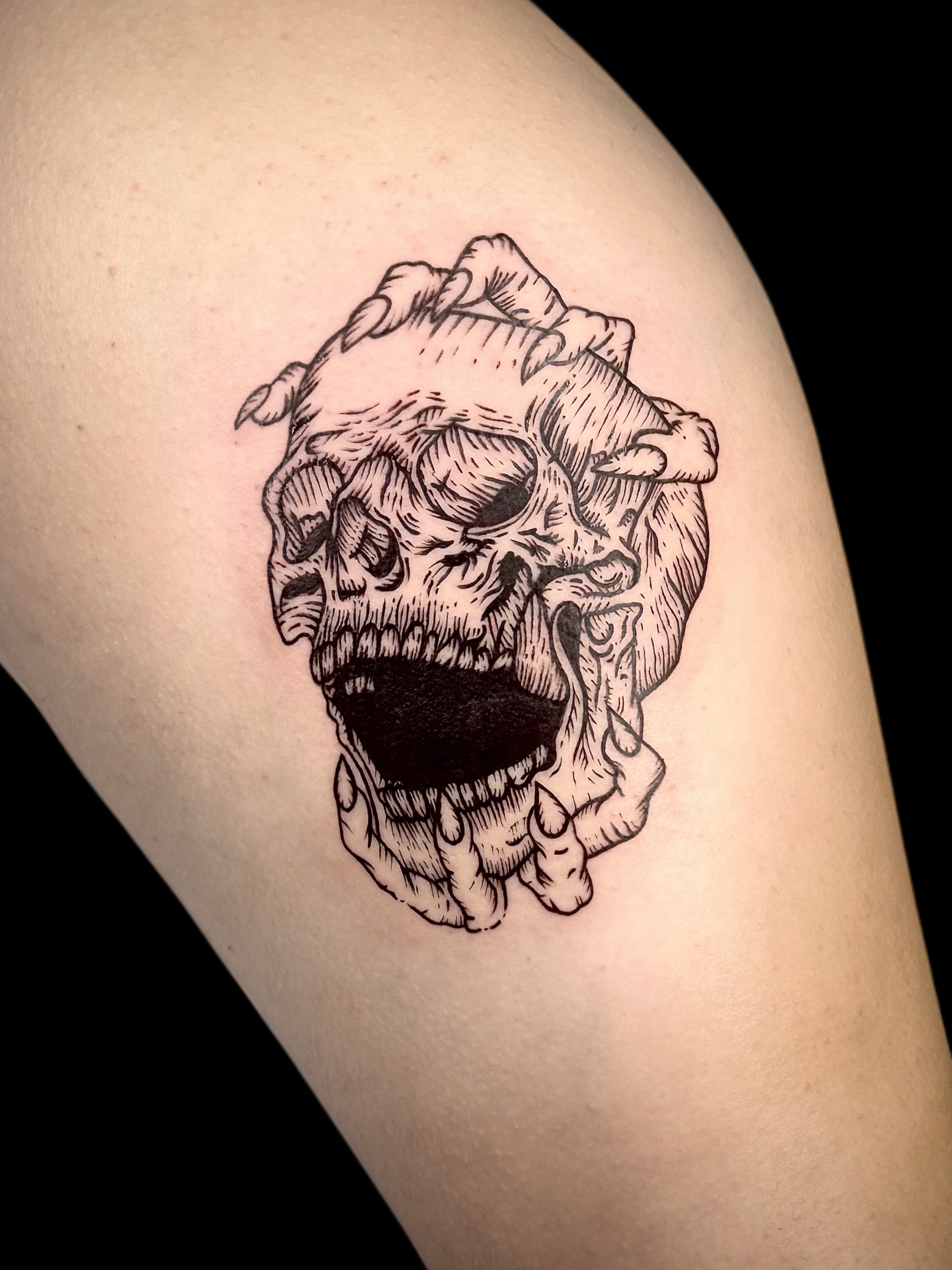 Tattoo by @my_dear__attention — black_and_grey