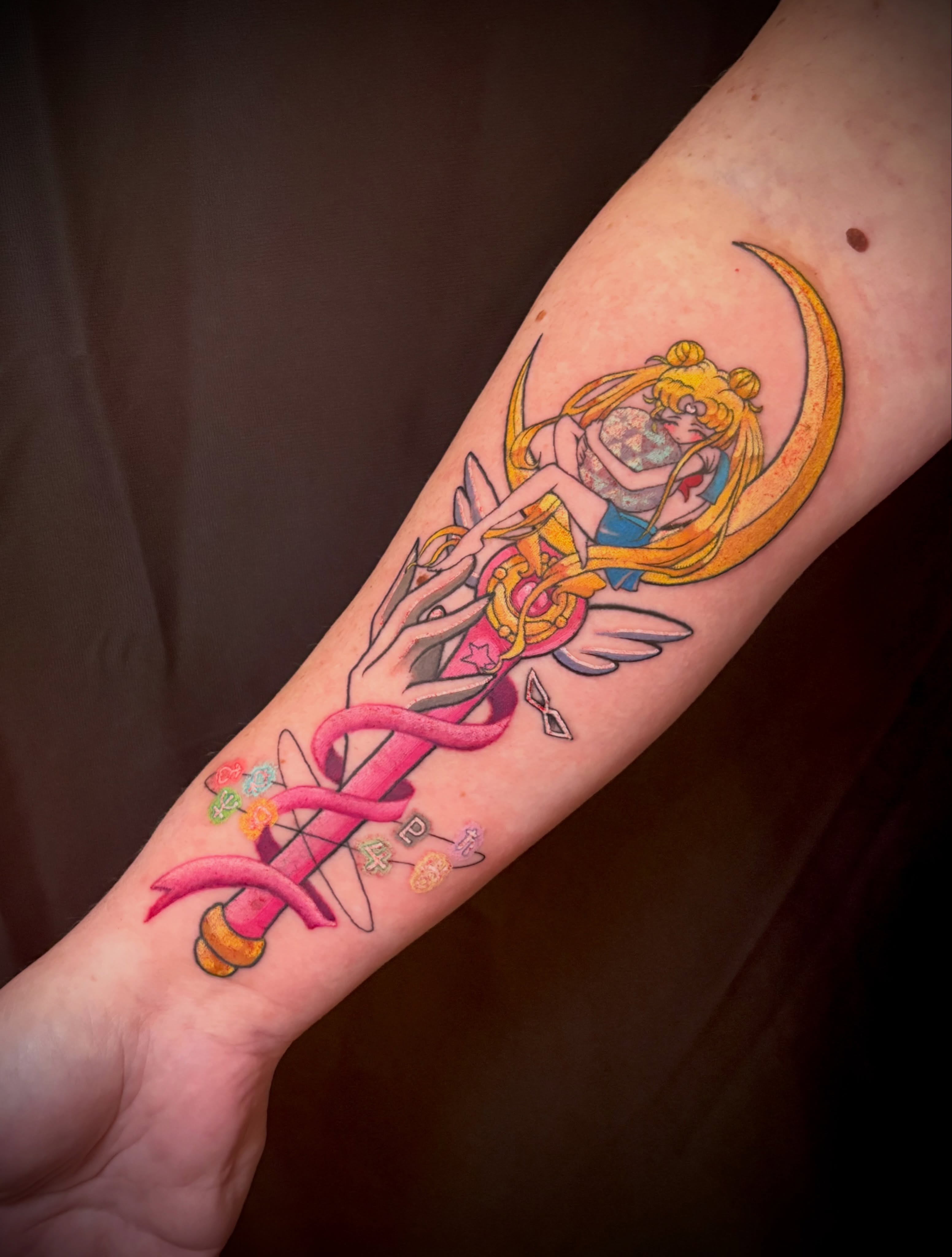 Sailor moon anime tattoo on the forearm by ♔☙☆彡♡︎ Sᴋᴀɪʟʏʀ Kᴀᴛᴛ ♡︎☆彡❧♔