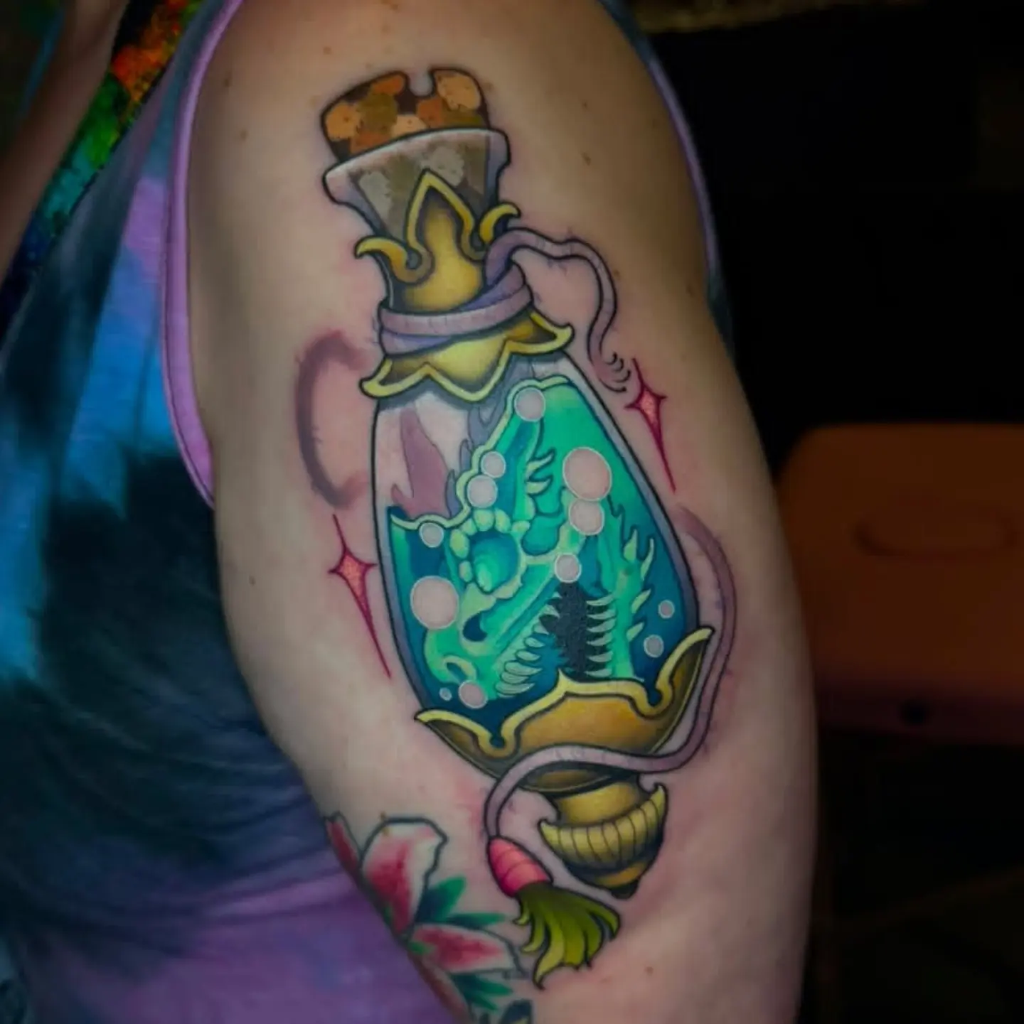 Tattoo by @faetattoos β new_school, dotwork